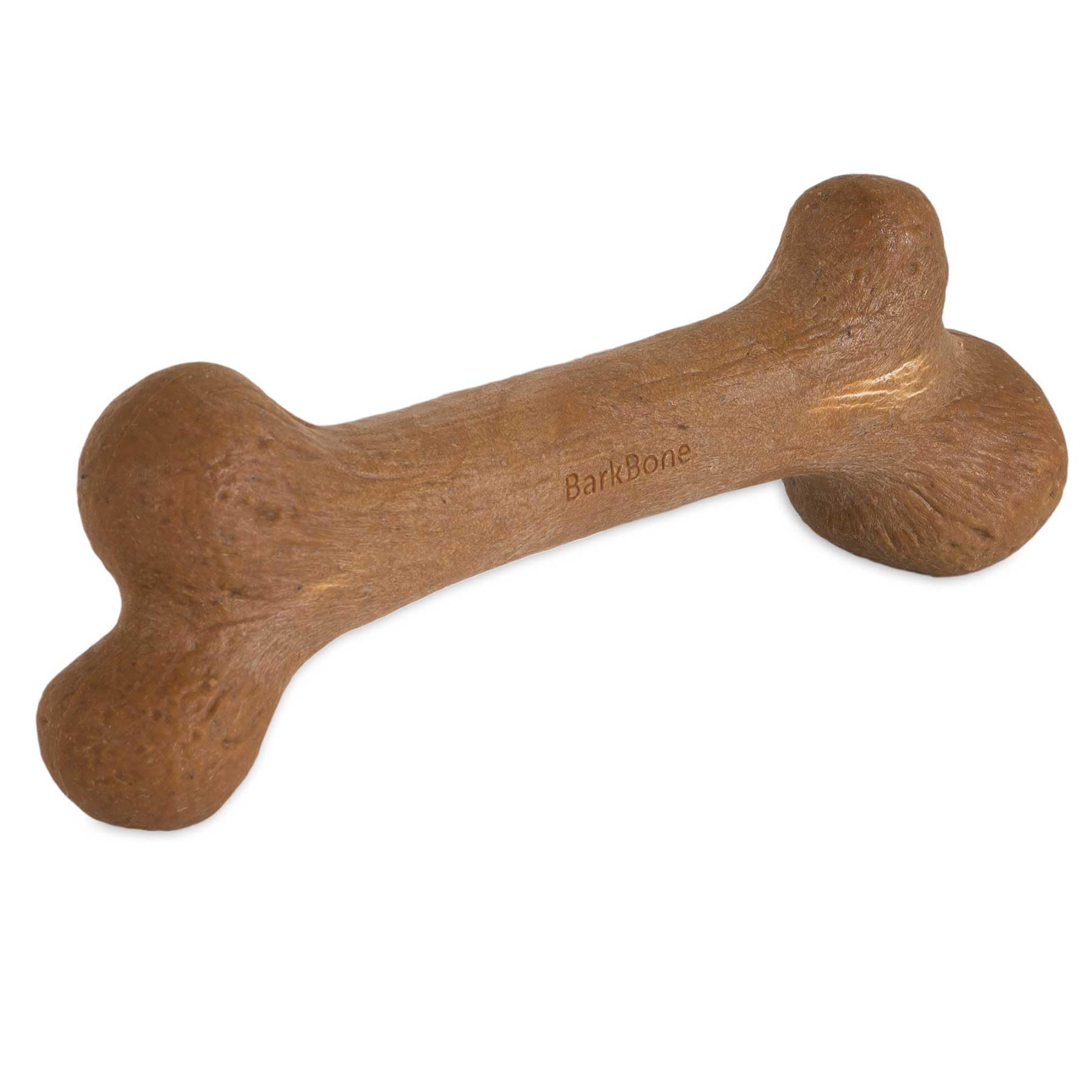 Pet Qwerks Dinosaur Barkbone - Wood Dog Bone For Moderate Chewers - Peanut Butter Flavor - 8.5', Small Breeds