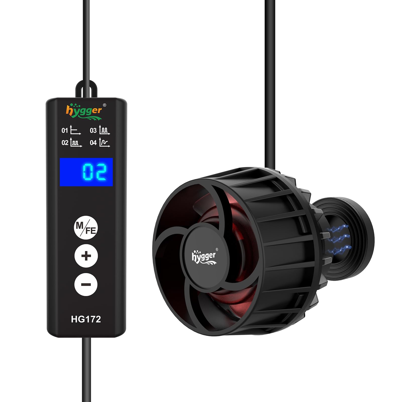 hygger Lite Wave Maker For 50-120 Gallons Aquarium Adjustable Circulation Pump with Magnetic Base Fish Tank DC Powerhead for Cor