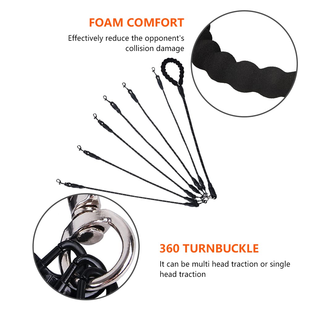 Six Dog Leash,Comfortable Double Dog Leash With Reflective,360 Swivel No Tangle 6 Dog Training Leash,For Large Medium Small Dogs