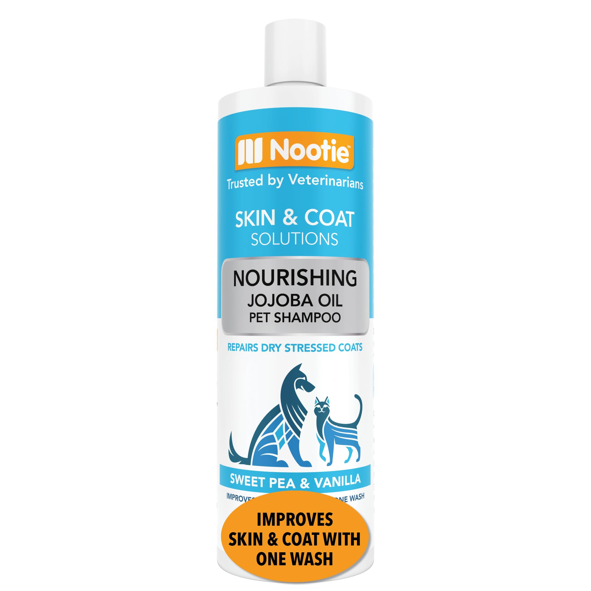 Nootie - Pet Shampoo For Sensitive Skin -      Revitalizes Dry Skin & Coat - Natural Ingredients - Soap, Paraben & Sulfate Free