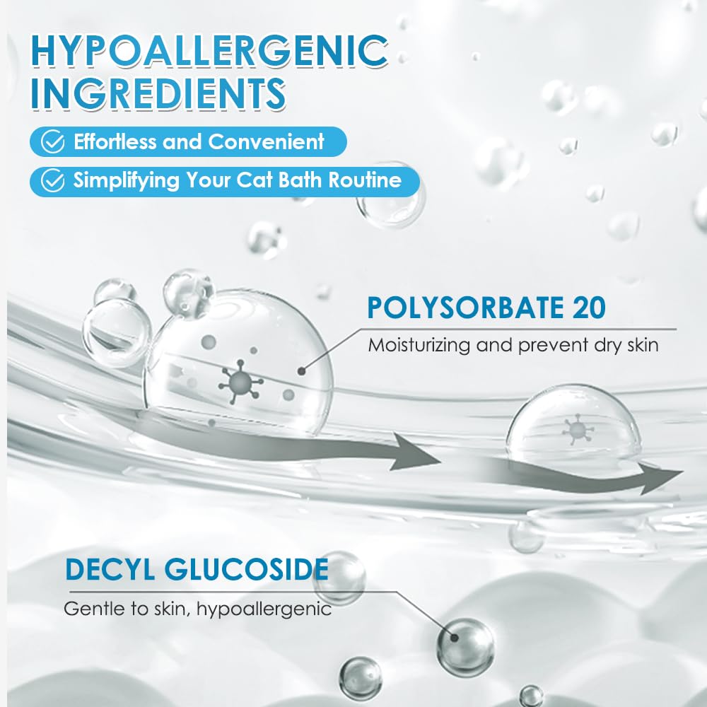 Mooncat Waterless Cat Shampoo, Licking Safe Dry Shampoo, No Rinse Foam Cat Bath, Grooming For Cat, Kitten Sensitive Skin, Dander Reducing, Paraben Free, Ph Balanced (5 Oz) Shampoo Only