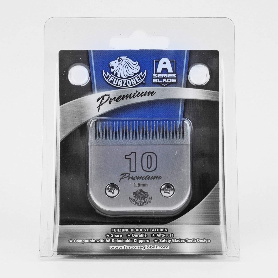 Furzone Detachable Blade - Size 10 Blade 1/16', Made Of Extra Durable Japanese Steel, Compatible With Most Andis, Oster, Wahl A5 Clippers