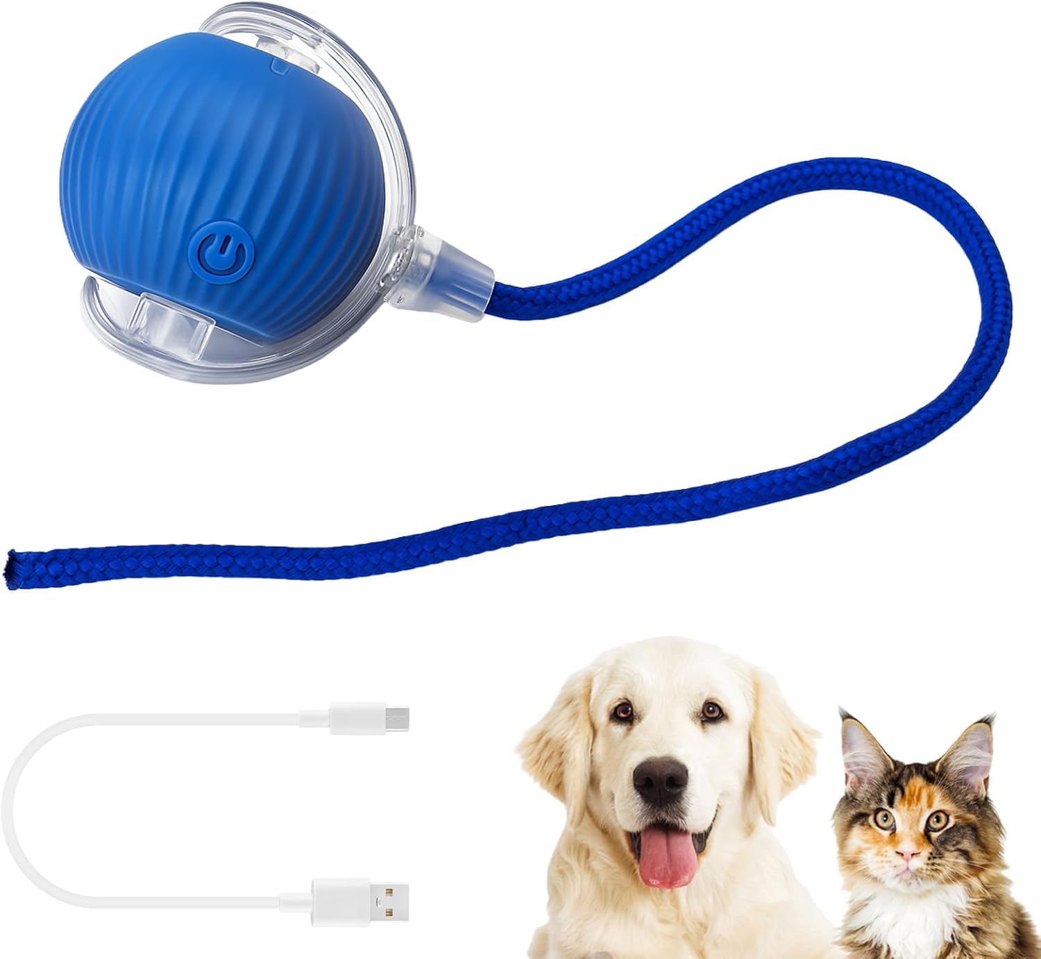 Interactive Cat Ball Toy  Smart Toys For Cats & Kittens  Automatic Rolling Cat Toy For Indoor Play  Rechargeable Pet Toy For 