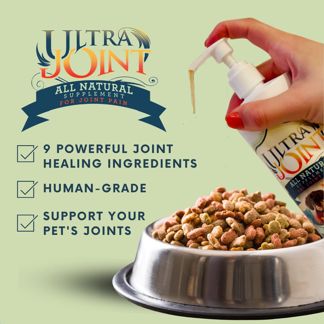 Ultra Joint - Liquid Joint Support Supplement for Dogs with Glucosamine & Chondroitin - Pain Relief from Arthritis & Inflammatio