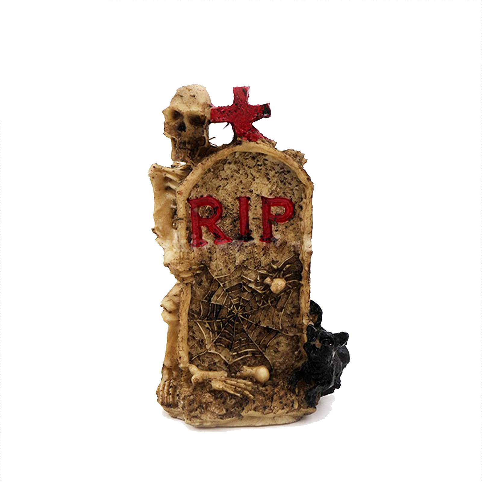 Kocris Casa Skull Aquarium Betta Fish Tank Gravestone Death Halloween Decorations Statues Figurine Sculpture Reptile Turtle Liza