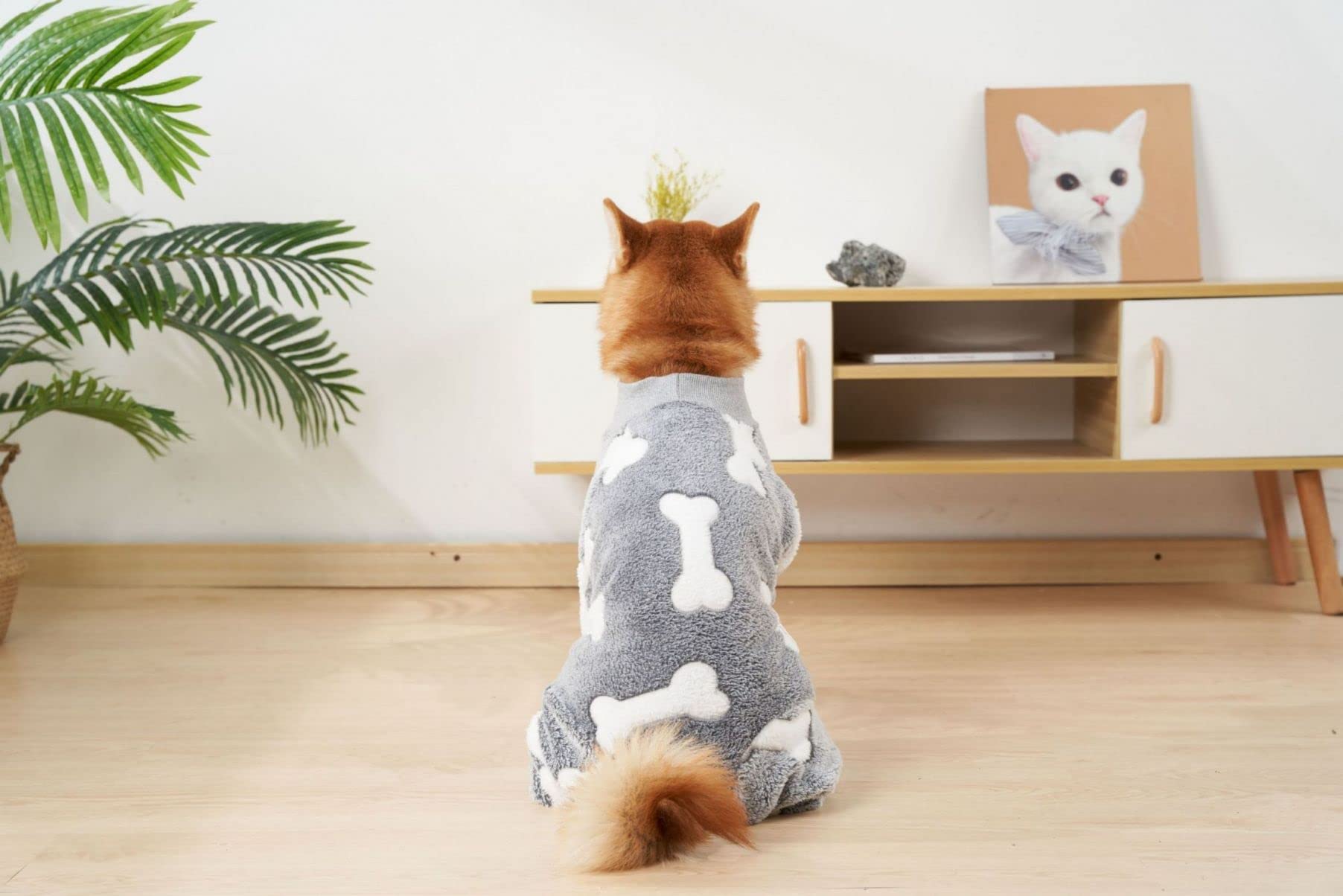 Harikaji Dog Warm Jumpsuit,Pet Winter Flannel Warm Pajamas,Cold Weather Dog Onesie,Dog Winter Clothes For Medium Large Dogs (Xl:Chest<23'', Grey)