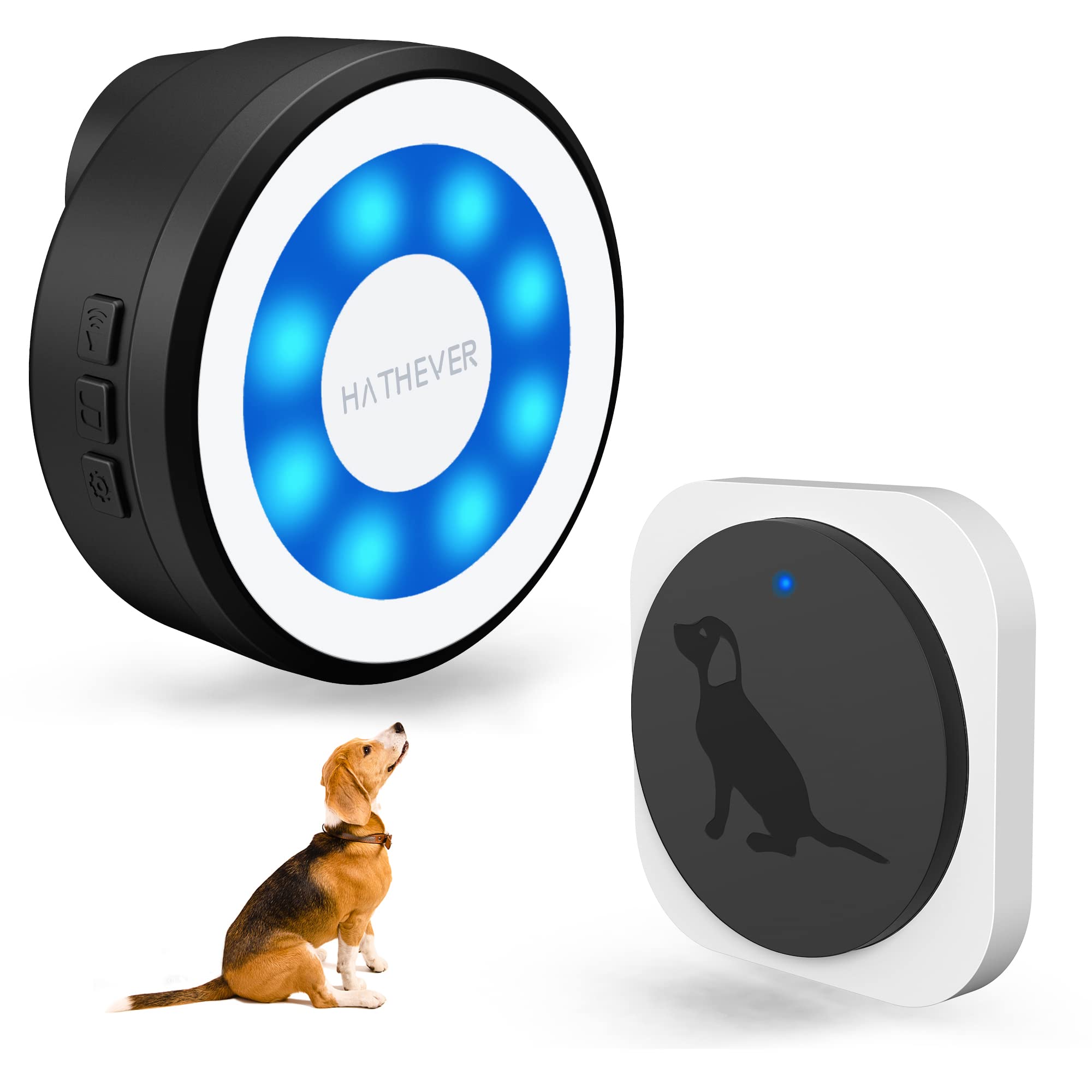Hathever Dog Door Bell For Potty Training, Wireless Doggie Doorbell Operating At 1000 Feet With Chew Resistant Ip65 Waterproof T