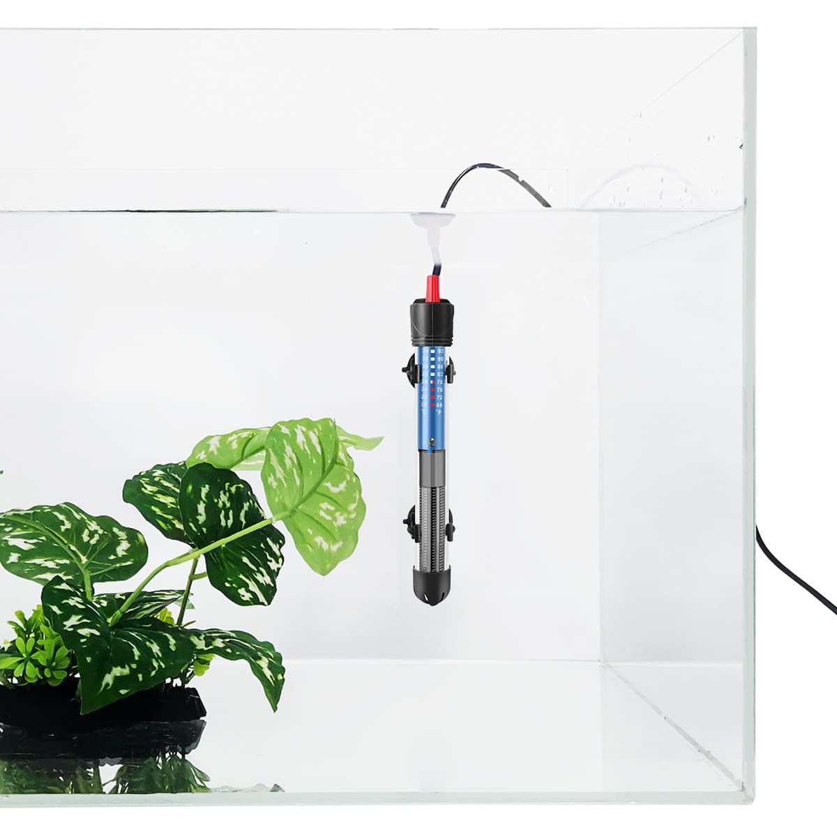 Hitop 50W/100W/300W Adjustable Aquarium Heater, Submersible Glass Water Heater For 5 - 70 Gallon Fish Tank (300W)