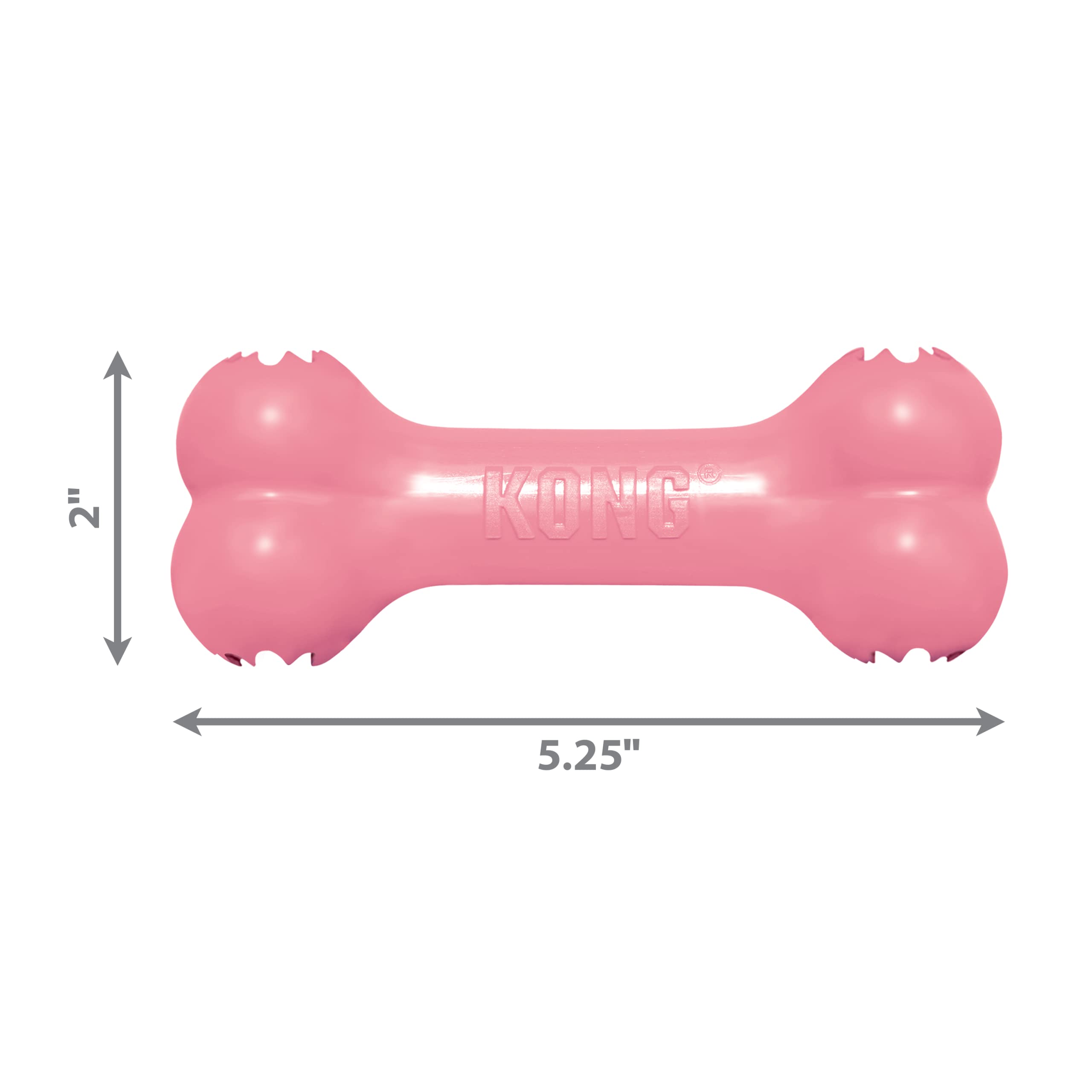 Kong Puppy Goodie Bone - Stuffable Dog Toy For Small Puppy - Natural Rubber Chew Toy For Puppies - Small Dog Toy For Teething Puppies - For Small Puppies - Pink