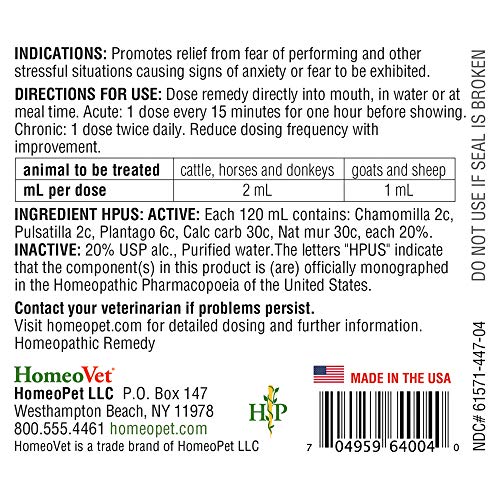 HomeoPet EquioPathics Pre-Performance Stress Drops, 120ml