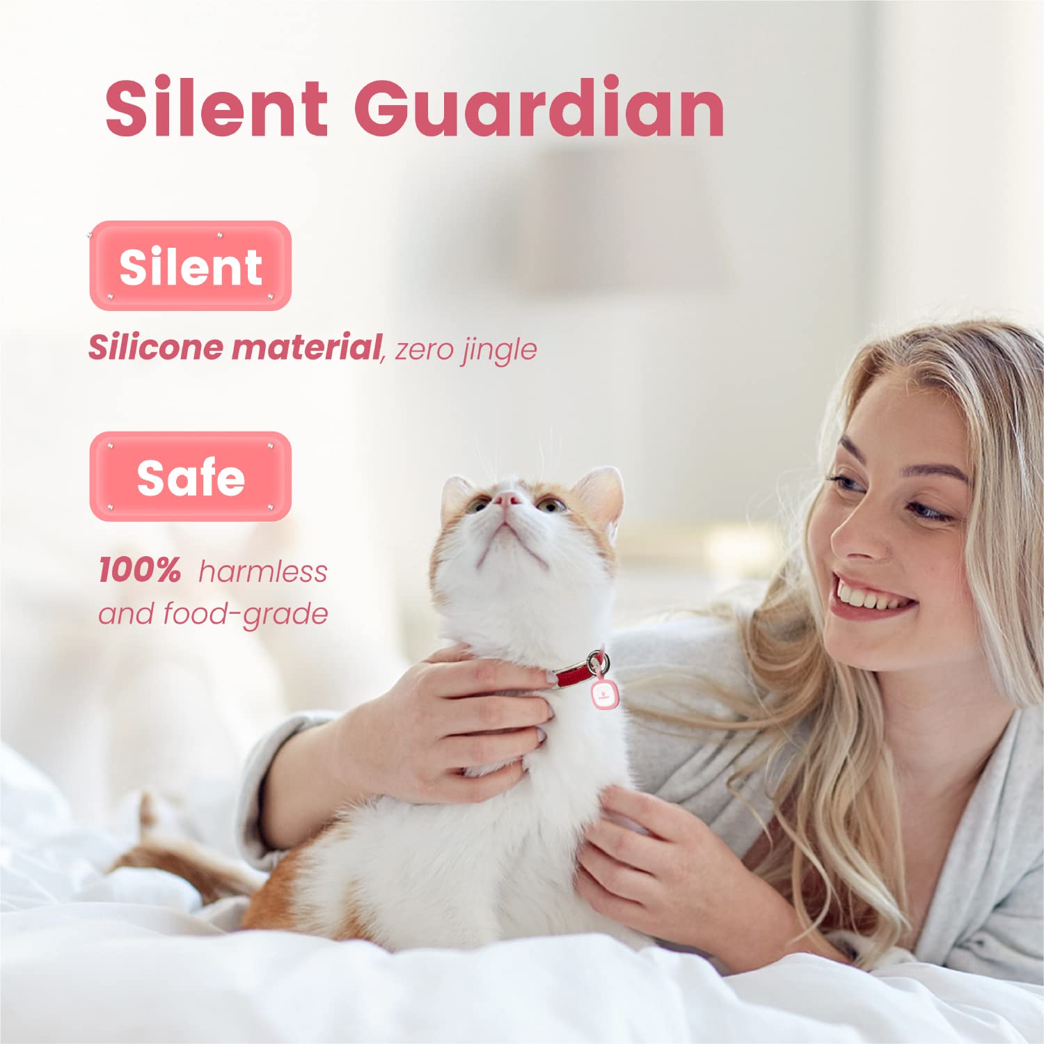 Pawaii QR Code Pet ID Tag, Dog Tag with QR Code, Silent Silicone Dog ID Tag, Modifiable Pet Online Profile, Free Online Pet Page