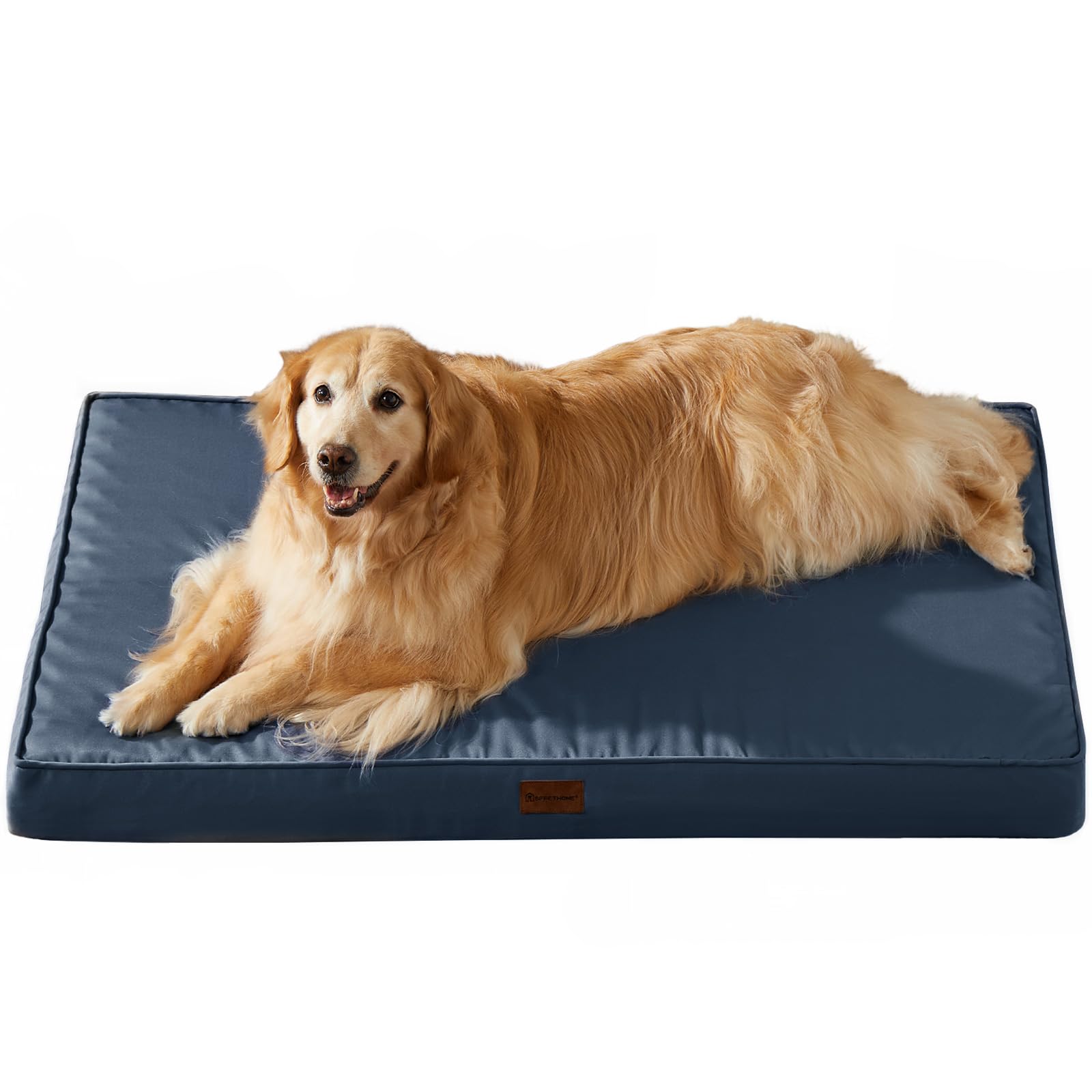Bfpethome Outdoor Dog Bed - Waterproof, Orthopedic, Removable Cover, Egg Crate Foam (54 X 36 In, Deep Grey) For Medium, Large, E