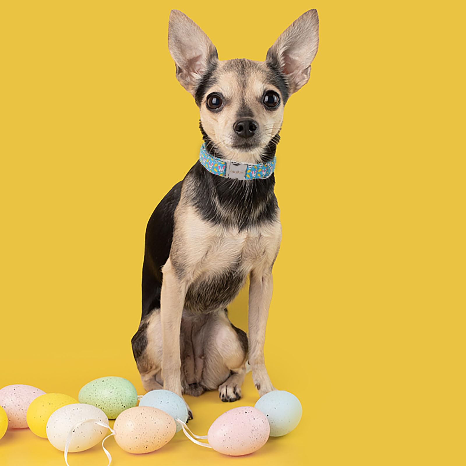 Unique Style Paws Dog Collar Metal Buckle Collar For Easter Gift Pink Ear Rabbit Carrot Durable Cotton Collar For Small Medium L