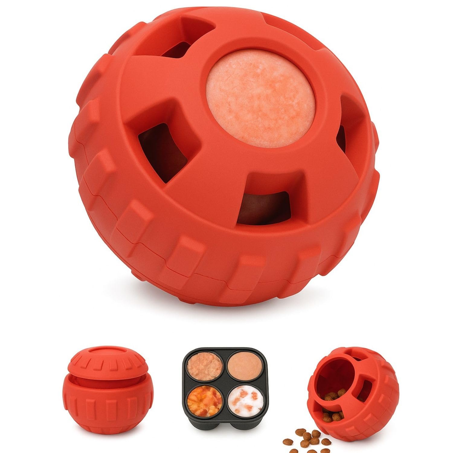 Furry Life Woof Pupsicle Freezable Chew Toy  The Cool Treat Dispenser Every Dog Loves(Red, Medium)