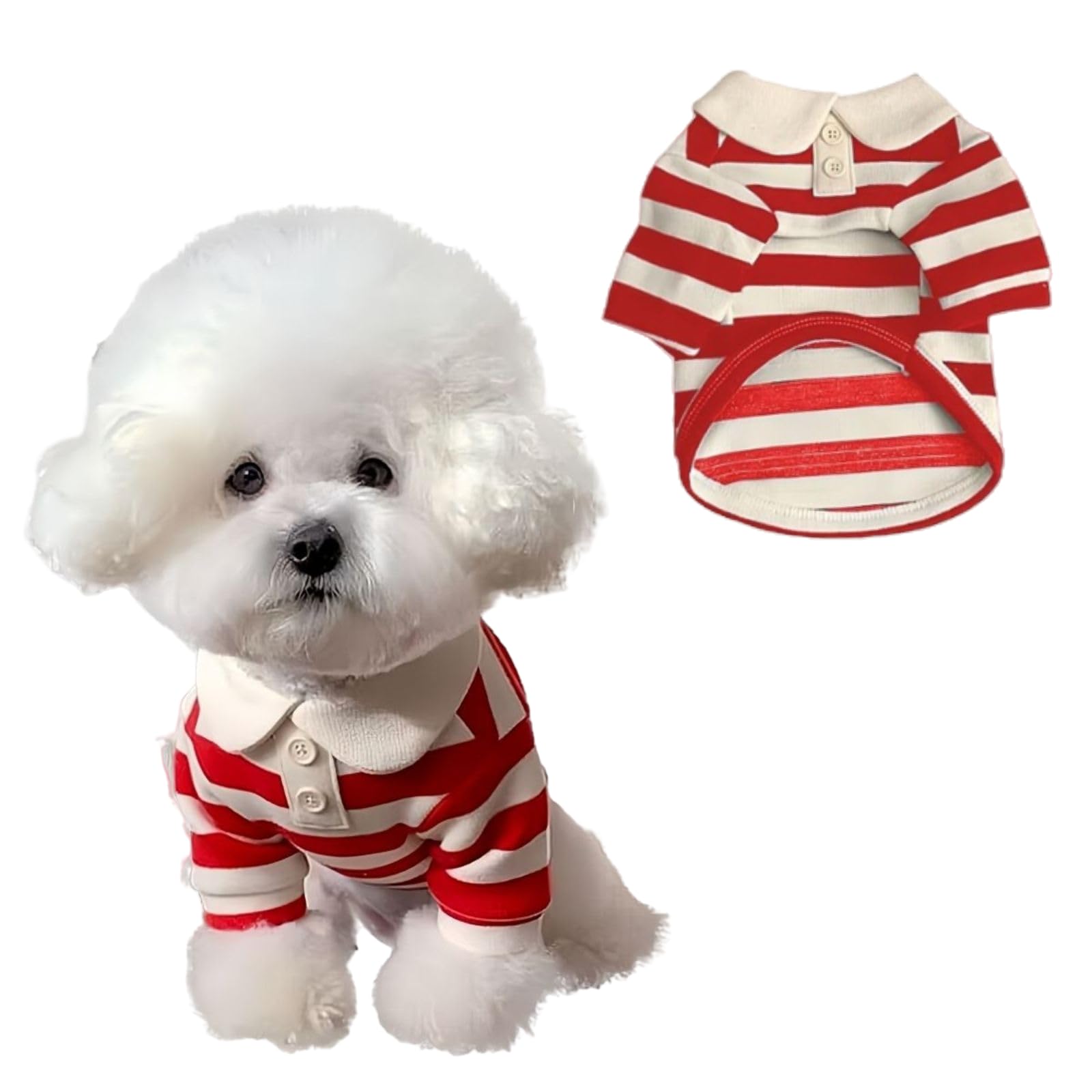 Manon Rosa Cute Dog Clothes Boy Dog Polo Shirt For Small Medium Dogs - Summer Male Puppy T Shirts For Yorkie Poodle Shih Tzu Dac