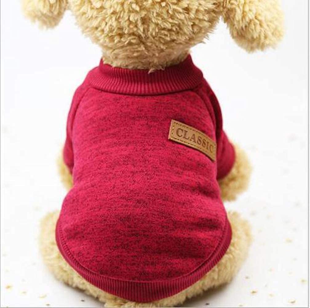 Idepet Pet Dog Classic Knitwear Sweater, Fleece Coat For Small,Medium Dog,Warm Pet Dog Cat Clothes,Soft Puppy Customes (M, Winer