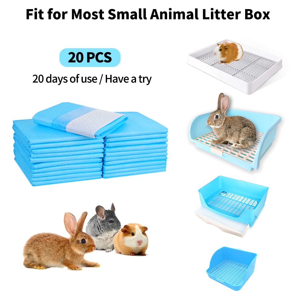 Amakunft Rabbit Pee Pads, Pet Toilet/ Potty Training Pads, Super Absorbent Guinea Pig Disposable Diaper For Hedgehog, Hamster, C
