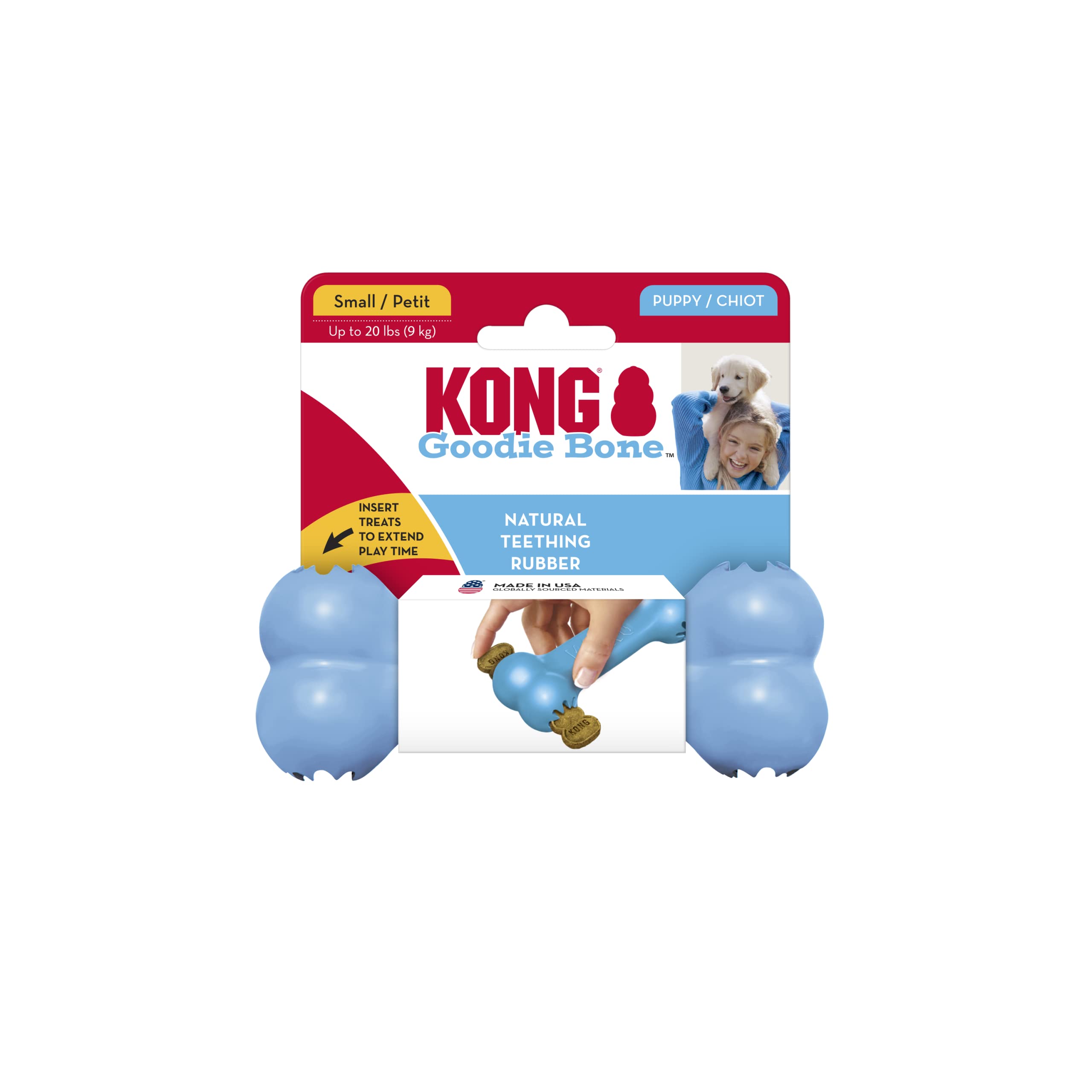 Kong Puppy Goodie Bone Dog Toy, Medium, Color Varies
