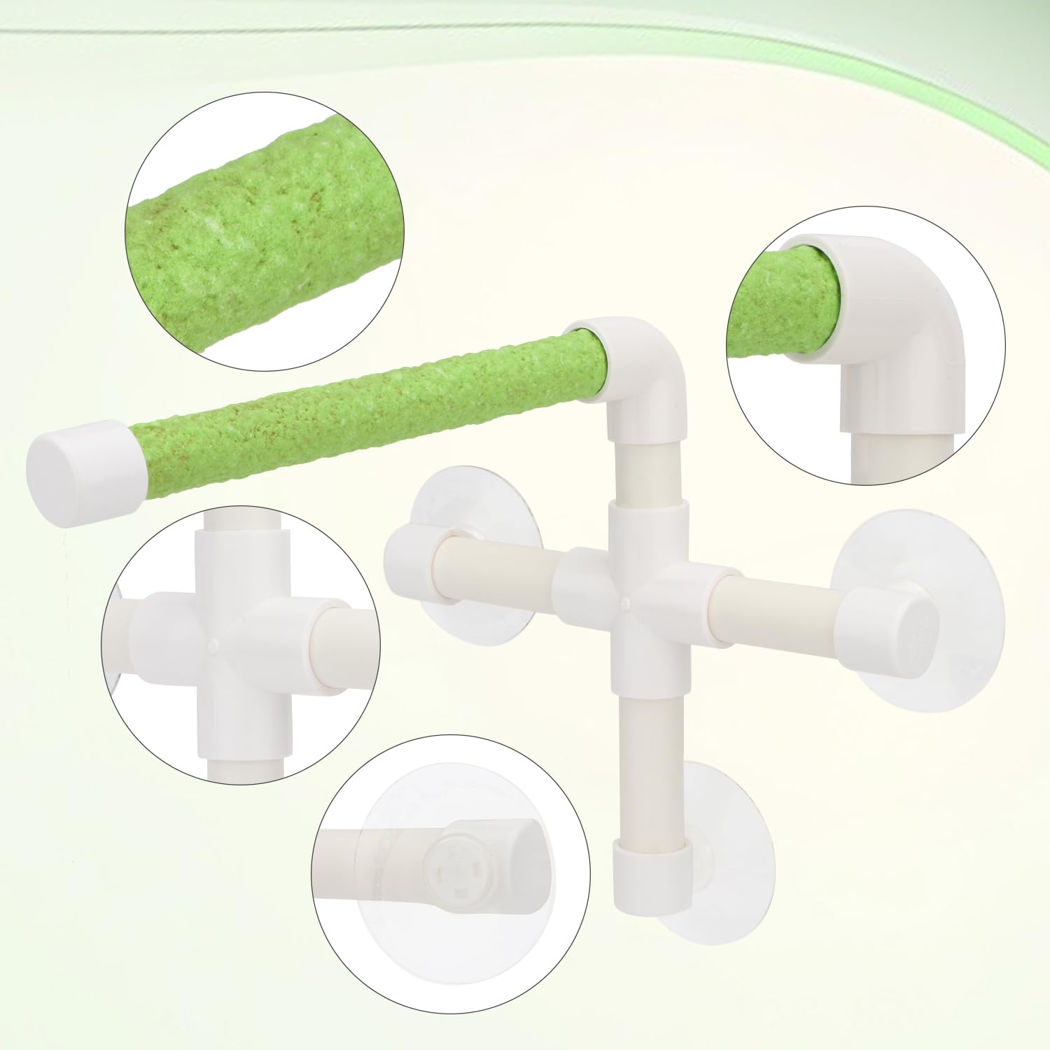 Hypeety Portable Suction Cup Bird Window And Shower Perch Toy For Bird Parrot Macaw Cockatoo African Greys Budgies Parakeet Bath