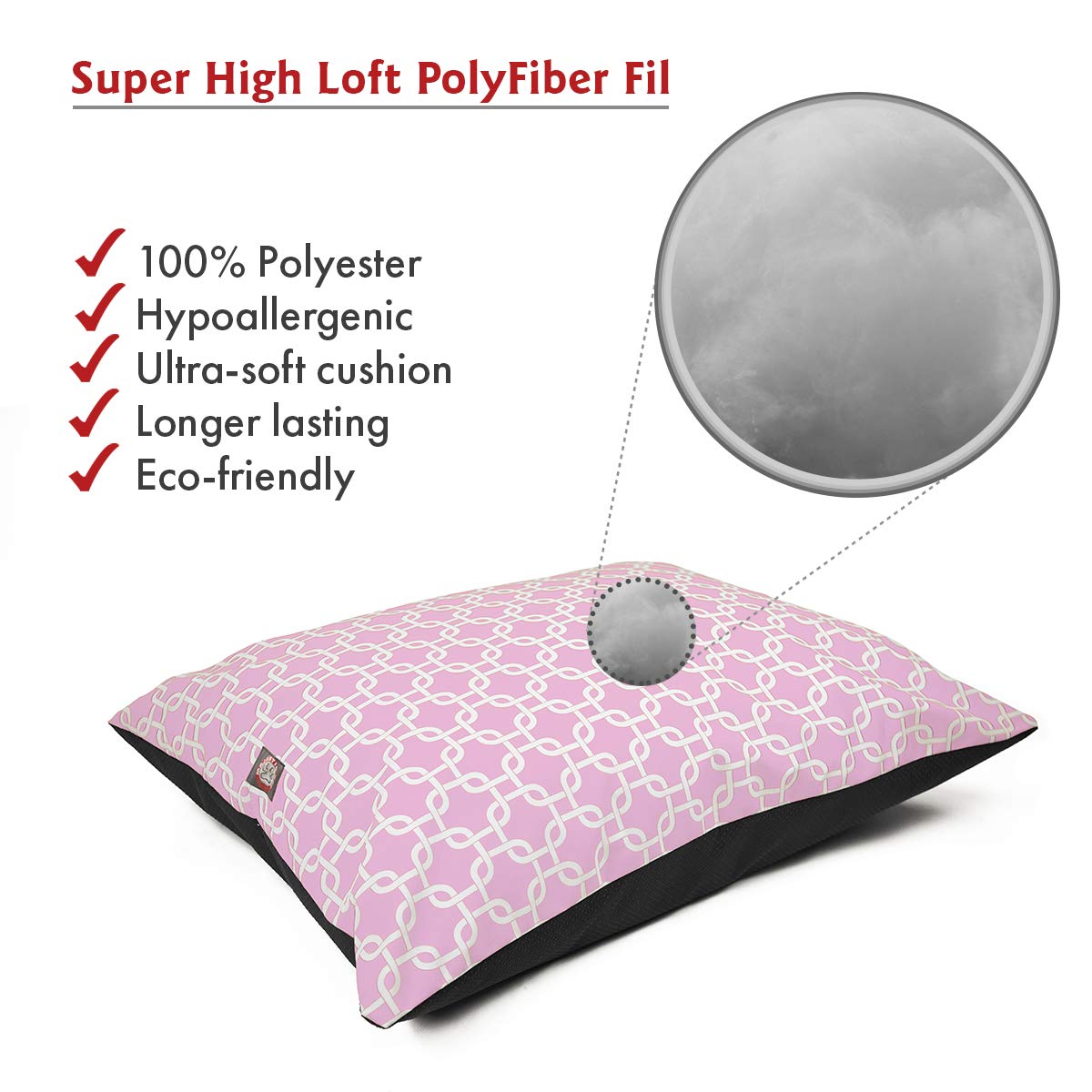 Majestic Pet Rectangle Large Dog Bed Washable - Non Slip Comfy Pet Bed - Dog Crate Bed Super Value Pillow Dog Bed - Dog Kennel B