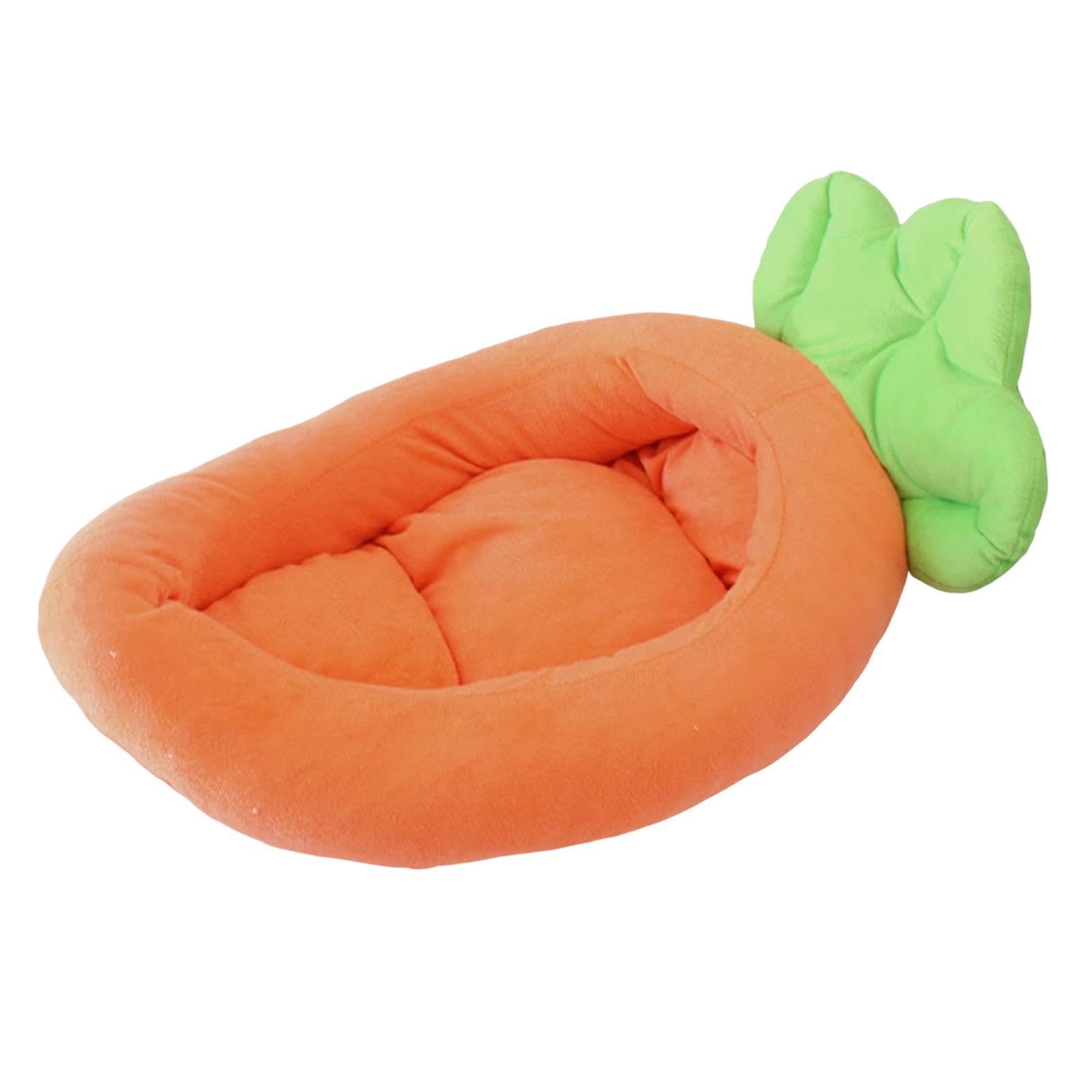 THE STYLE SUTRA Dog Nesting Bed Carrot Themed Comfortable Soft Removable Cover Puppy Cushion S