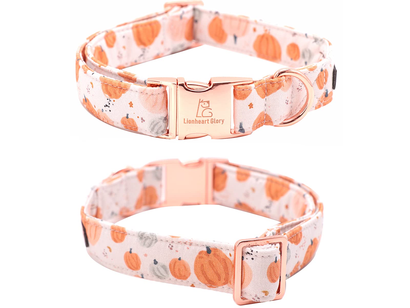 Lionheart Glory Premium Dog Collars, Dog Collar With Flower Heavy Duty Adjustable Halloween Dog Collar With Flower For Medium Dogs