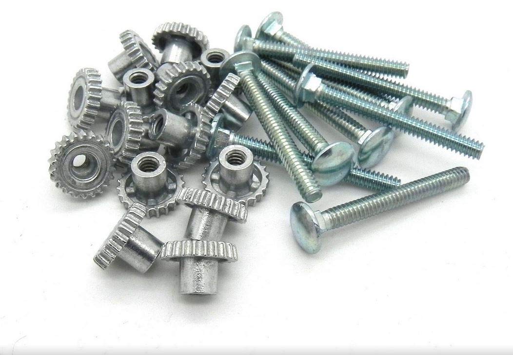 Pet Carrier Dog Kennel Metal Fasteners Nuts Bolts Replacements (1-3/4' Long Bolts, 16 Pack)