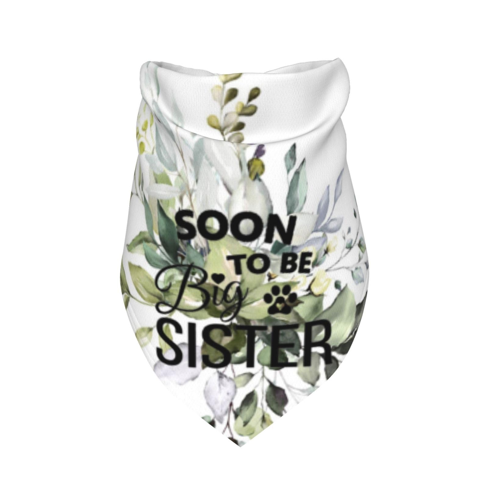 Soon To Be Big Sister Dog Bandana Scarf Triangle Bibs Pet Accessories Cat Kerchief
