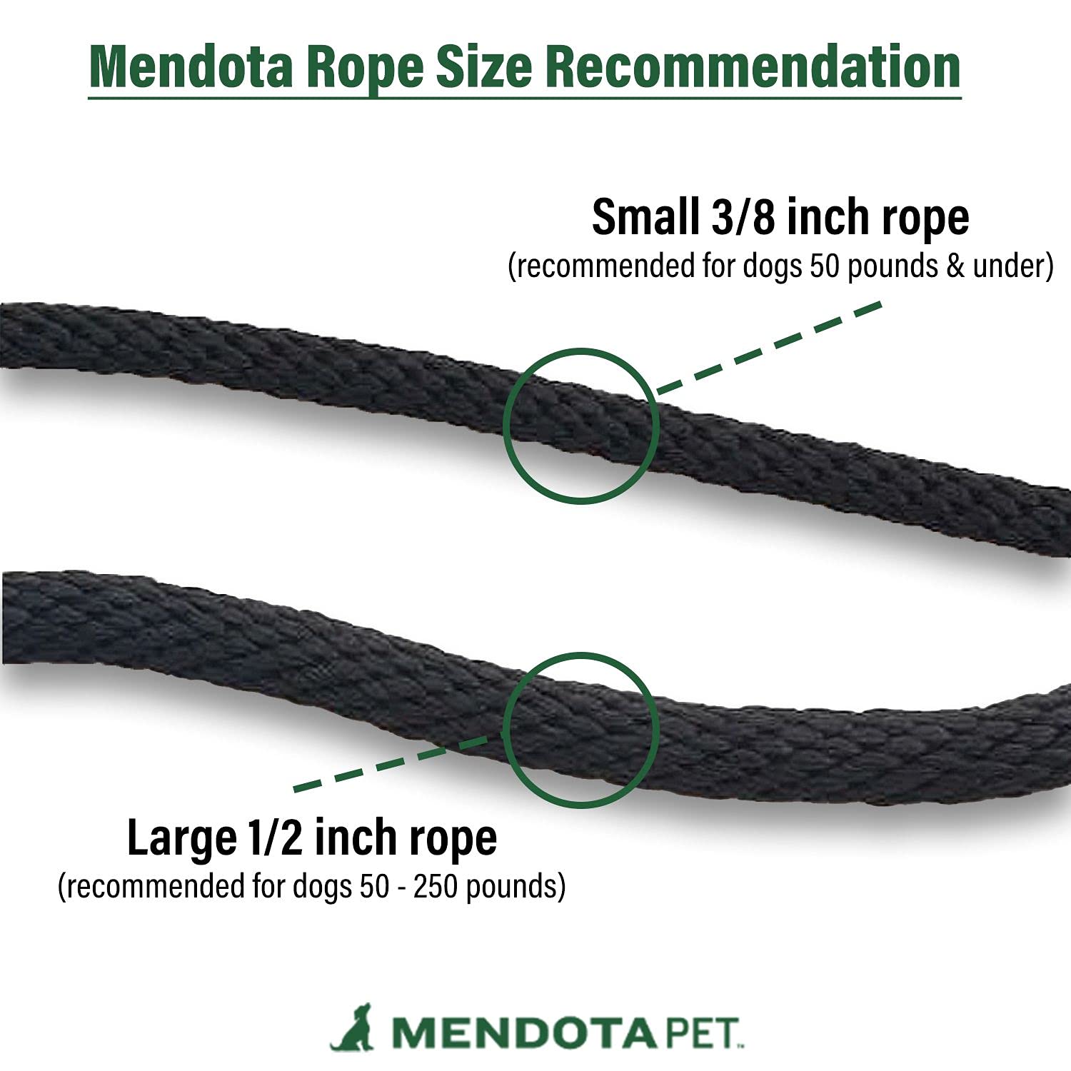 Mendota Pet Snap Leash - Made In The Usa - Starbright, 1/2 In X 6 Ft