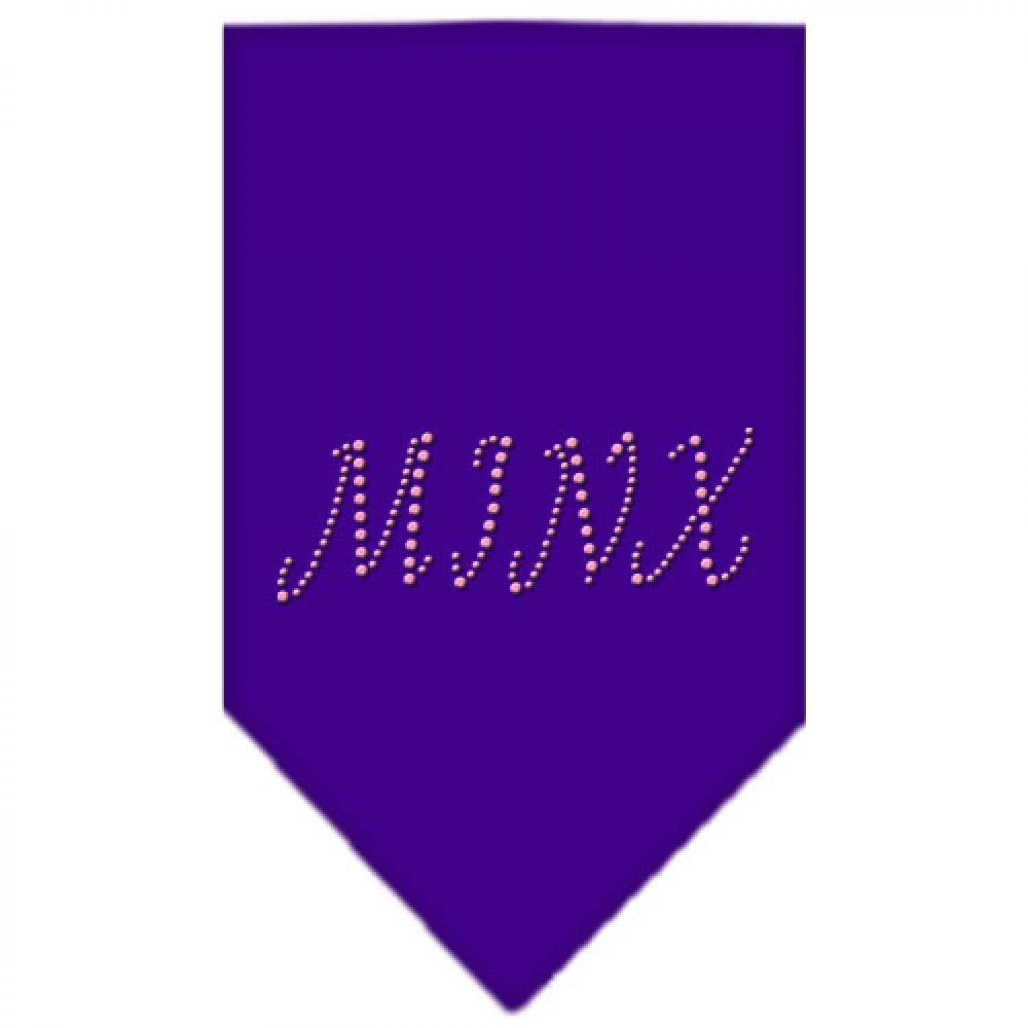 Pet and Dog Bandana Rhinestone, "Minx" Purple Small