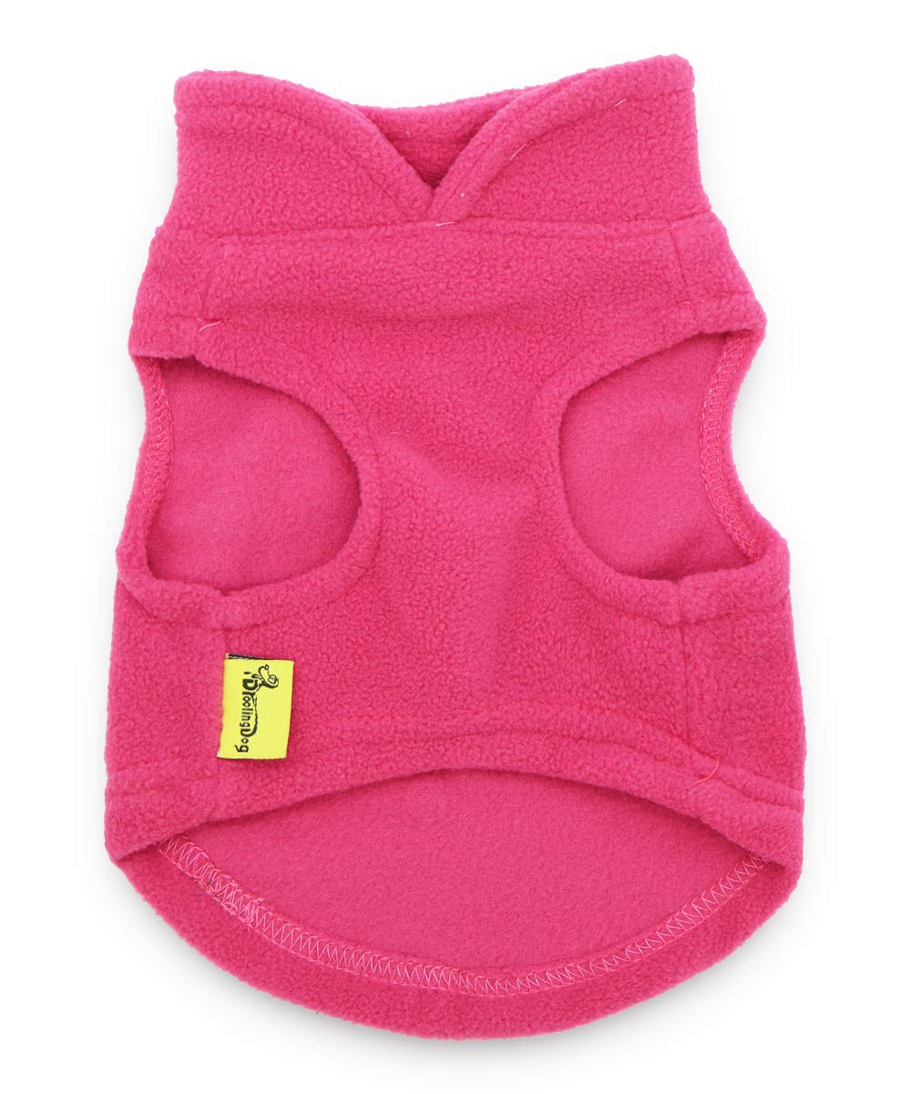 Droolingdog Small Puppy Sweater Chihuahua Fleece Vest Extra Small Dog Sweater For Small Dogs, Xs, Rose