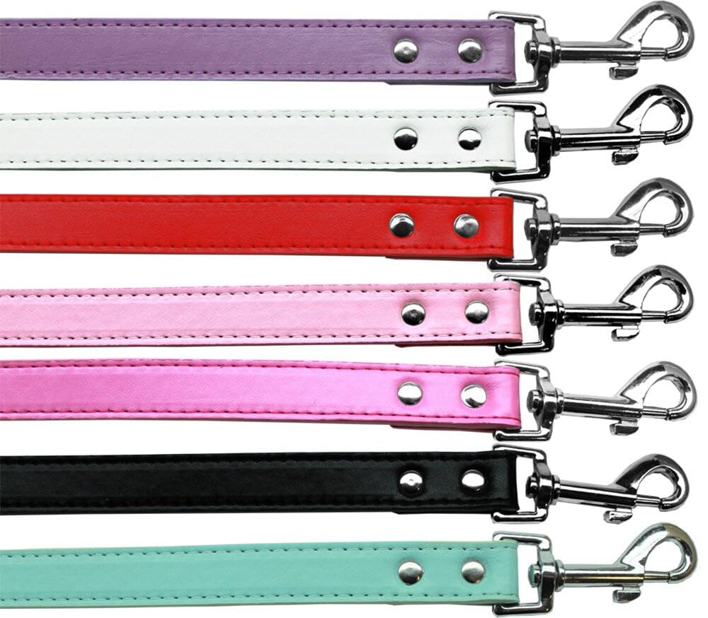 Mirage Pet Products Premium Plain Pet Leash, 1/2&quot; x 6', Light Pink