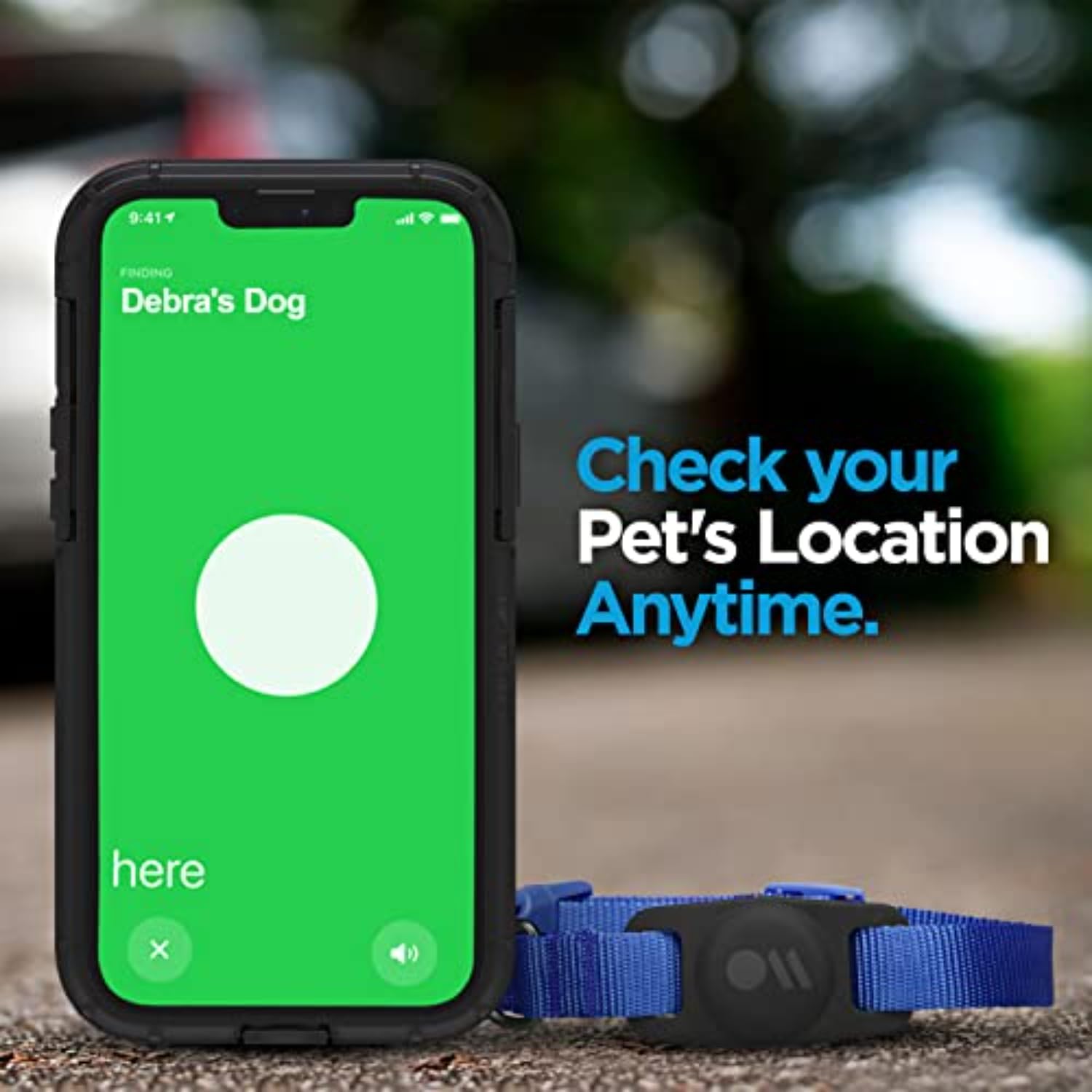 Case-Mate Airtag Dog Collar Holder - Water Resistant Airtag Holder Tag - Lightweight, Protective Airtag Case For Dog Collar - Pet Collar Airtag Loop - Compatible With Cat/Dog Collars - Black