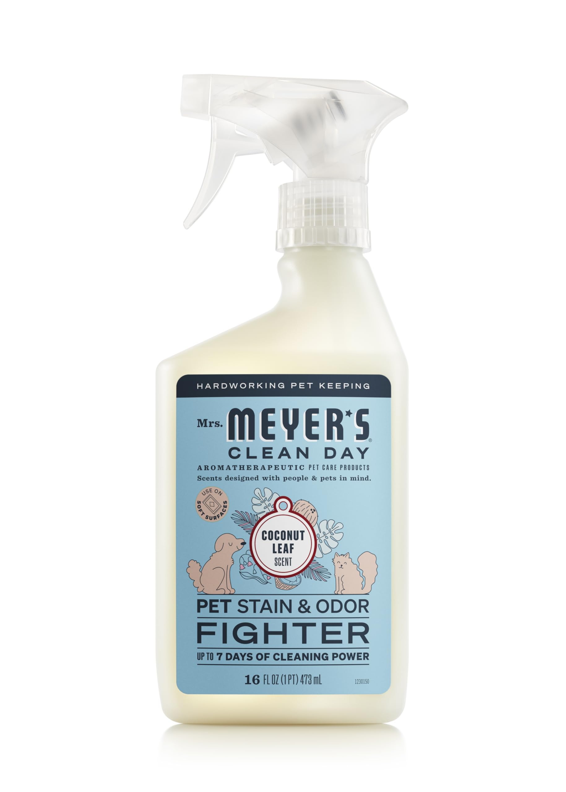 MRS. MEYERS CLEAN DAY Pet Stain & Odor Fighter, Coconut Leaf Scent, 16oz
