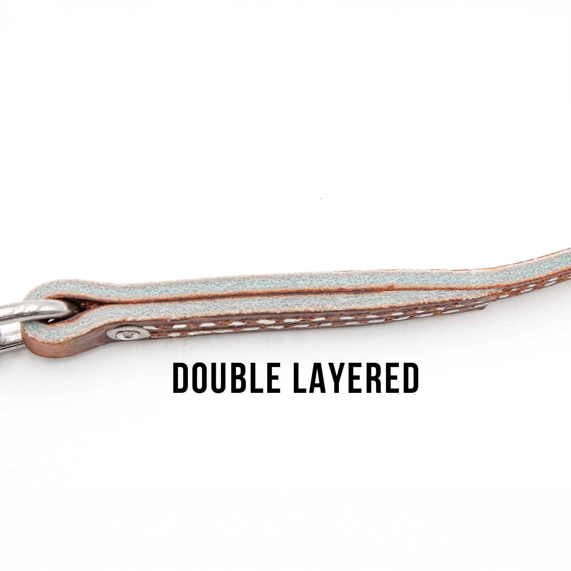 Leerburg 6ft Brown Latigo Leather Leash - 1/2 inch, Stainless Steel Hardware, Amish Made in Wisconsin