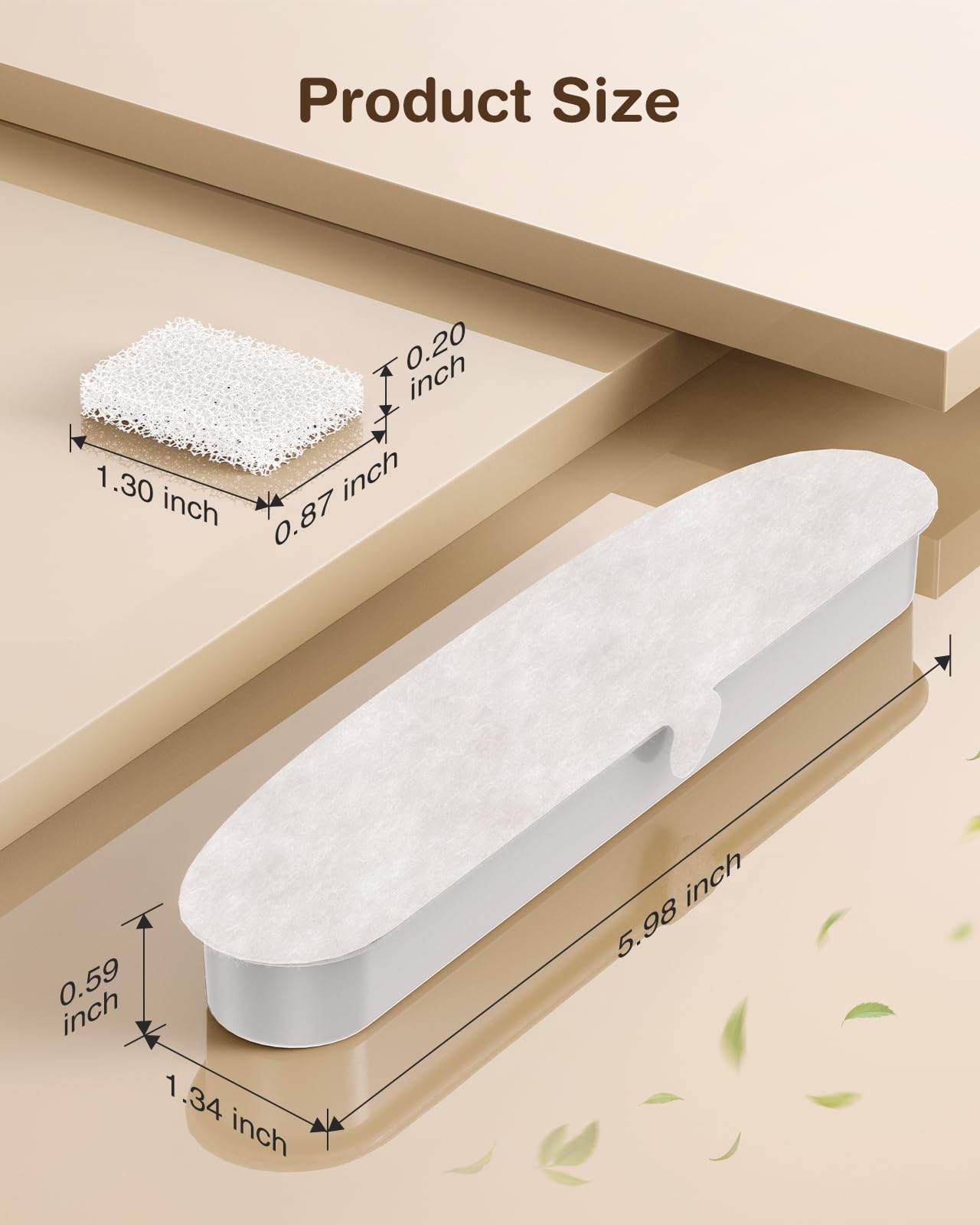 Opowo 6 Packs Replacement Filters & 6 Packs Pump Filter Sponges For 108Oz/3.2L Wireless Cat Water Fountain Ft999, 3 Months Set O