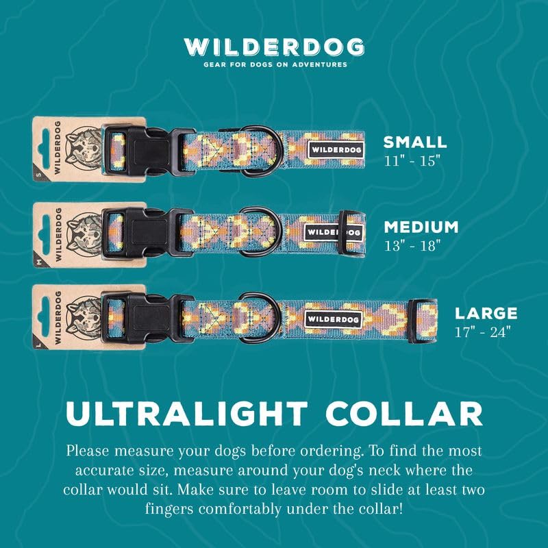 Wilderdog Ultralight Collar Series For Dogs - Medium - Trout