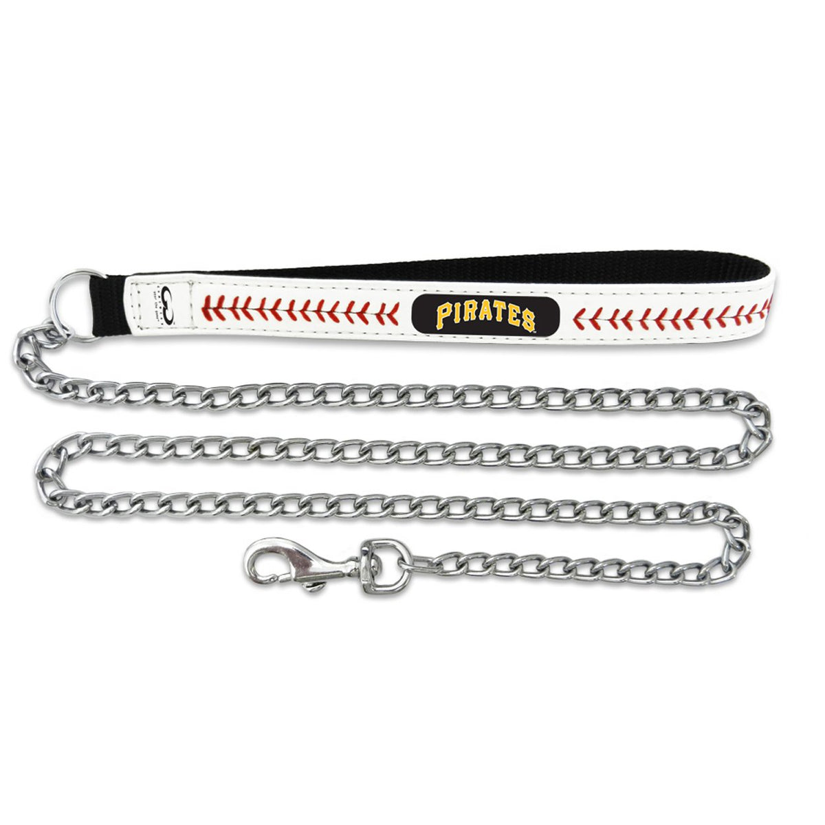 MLB Pittsburgh Pirates Baseball Leather Chain Leash, 2.5 mm