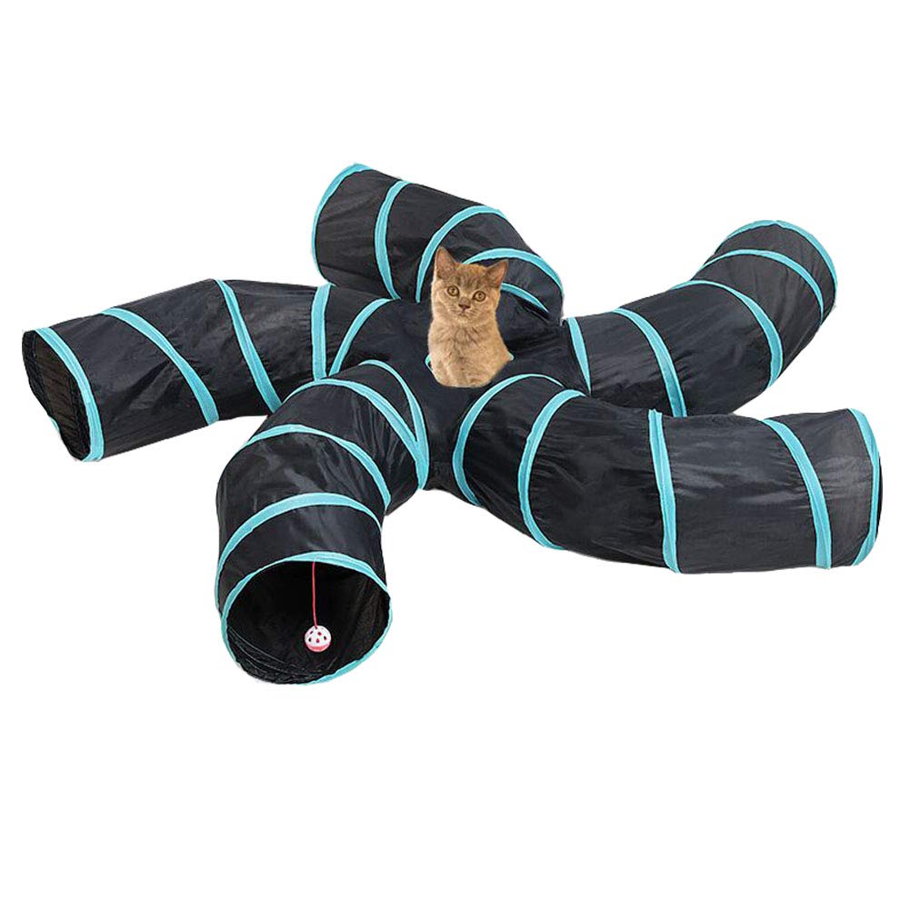 Ihoo Cat Tunnels SWay Crinkle Play Toys Collapsible Tube With Ball Maze Cat House Pet Interactive For Cat Puppy Kitten Rabbit 5