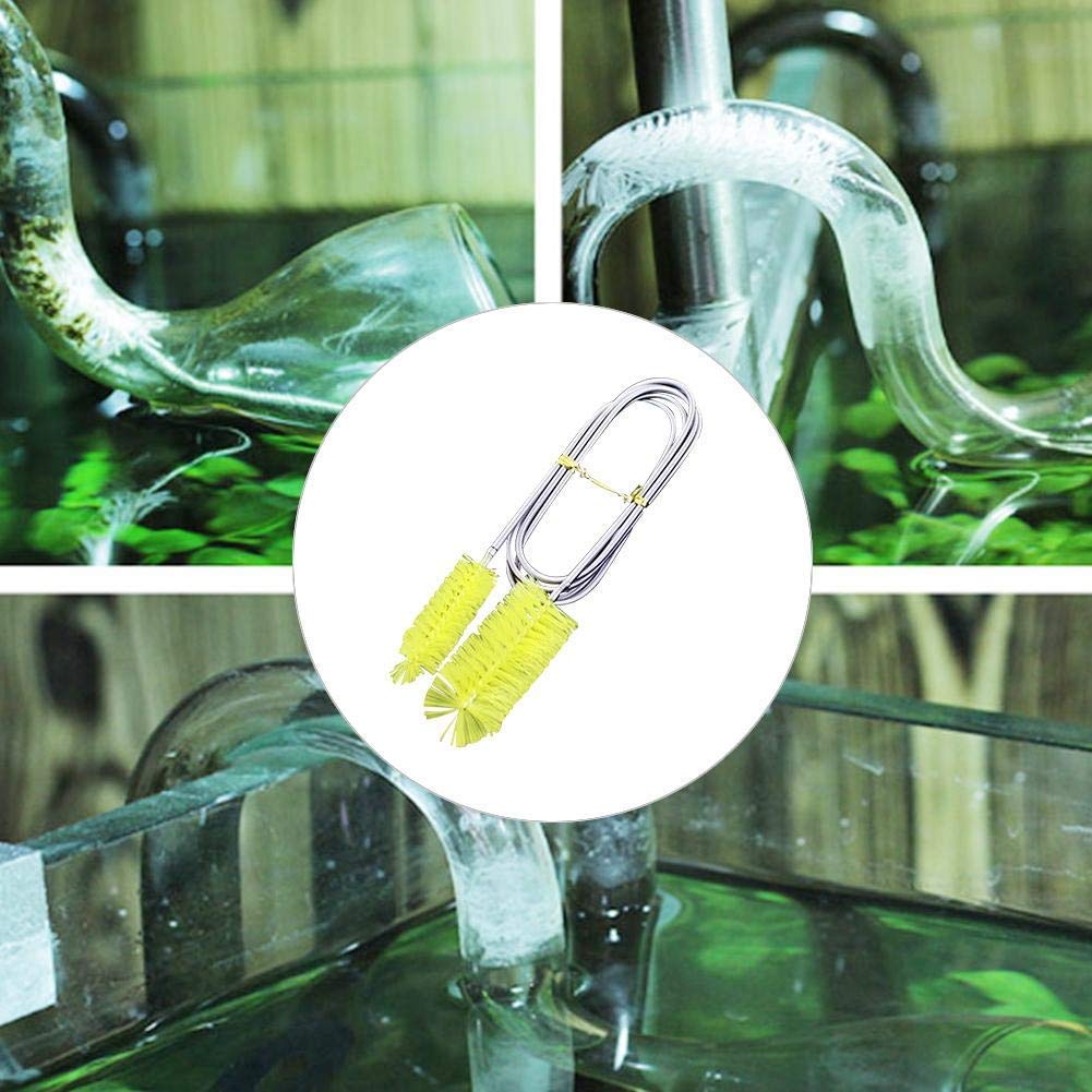 Aquarium Filter Brush, 155cm / 61inch Flexible Double Ended Hose Pipe Cleaner Aquarium Fish Air Tube Hose Cleaner for Canister F