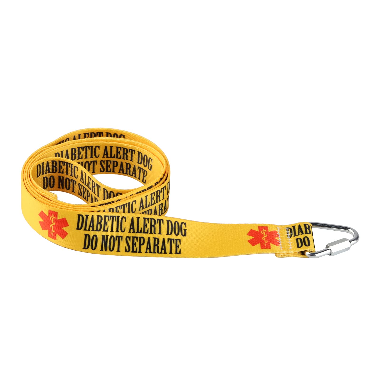 Blupark Emergency Medical Alert Dog Leash - Diabetic Alert Dog - Do Not Separate - Yellow, 59 Inches