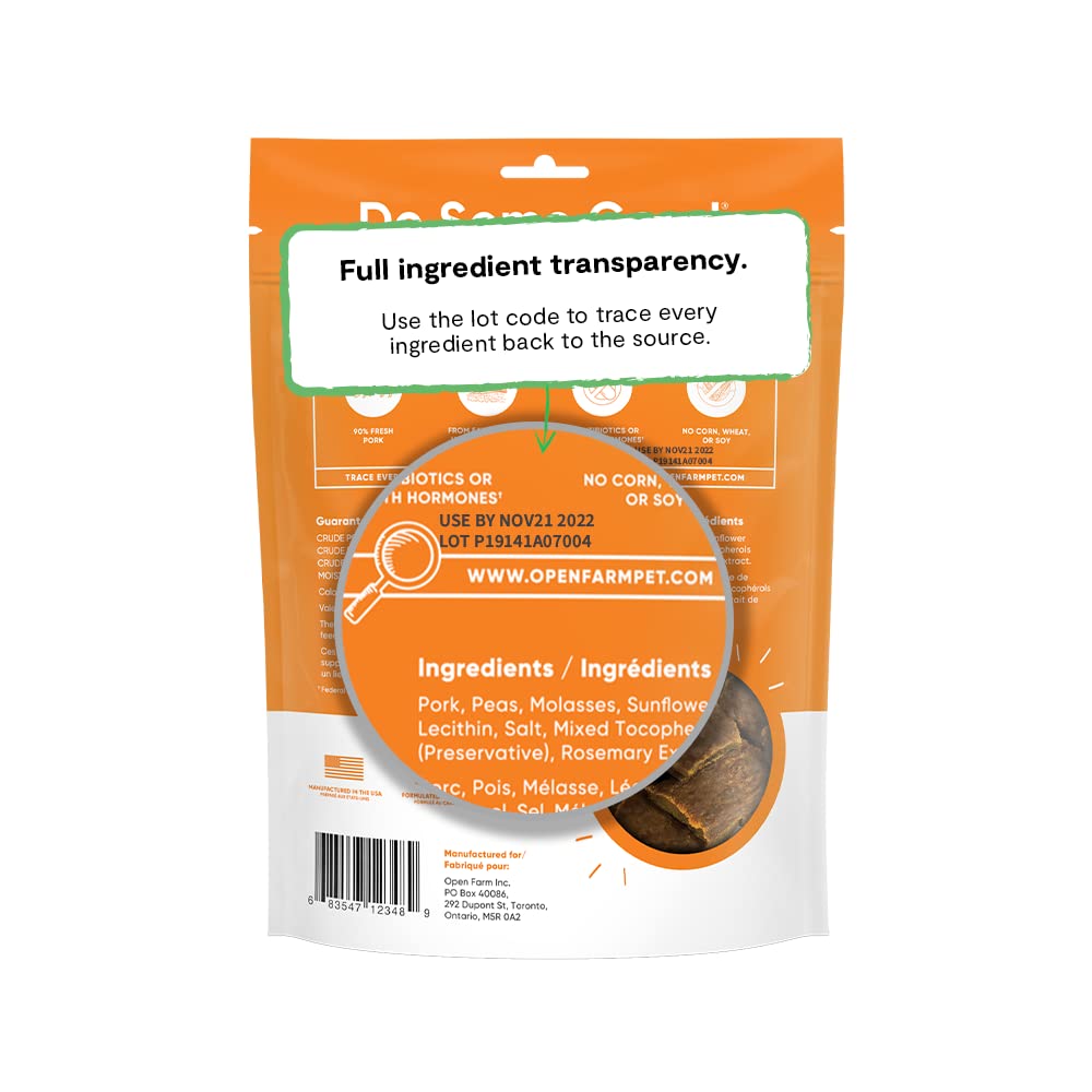 Open Farm Dehydrated Grain-Free Pork Treats 4.5 Ounces