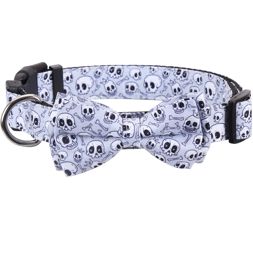 Halloween Dog Collar With Removable Cute Bow Tie Adjustable Pet Collars Small