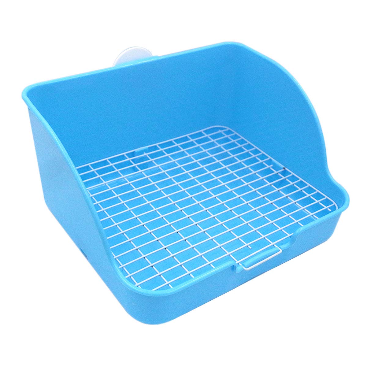 Pet Small Rat Toilet, Square Potty Trainer Corner Litter Bedding Box Pet Pan For Small Animal/Rabbit/Guinea Pig/Galesaur/Ferret (Blue)