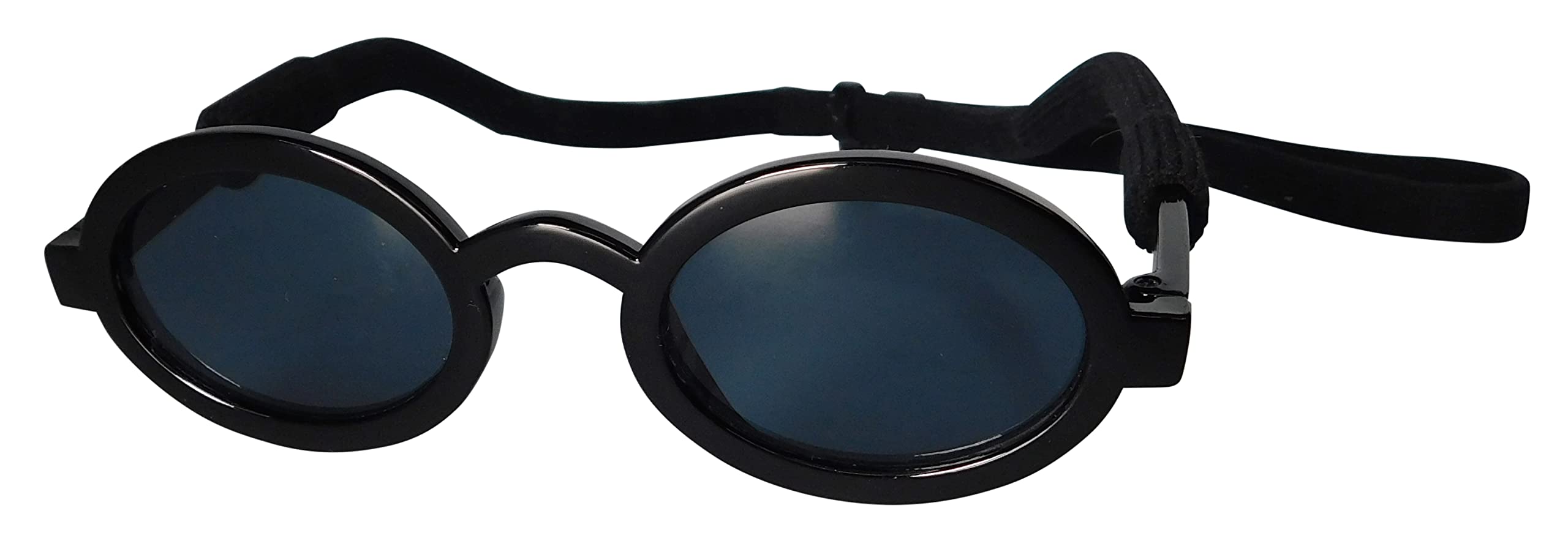 G001 Dog Cat Pet Costume Thin Oval Sunglasses Small To Medium Breeds 15-30Lbs (Ov Black)