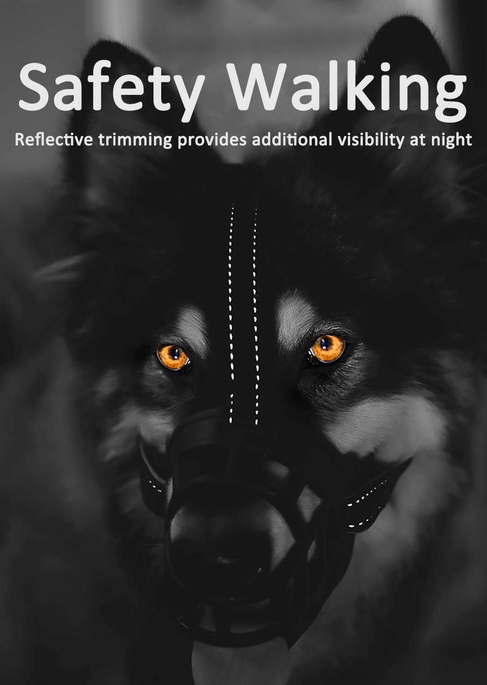 Barkless Dog Muzzle, Soft Basket Silicone Muzzles For Dog, Best To Prevent Biting, Chewing And Barking, Allows Drinking And Pant