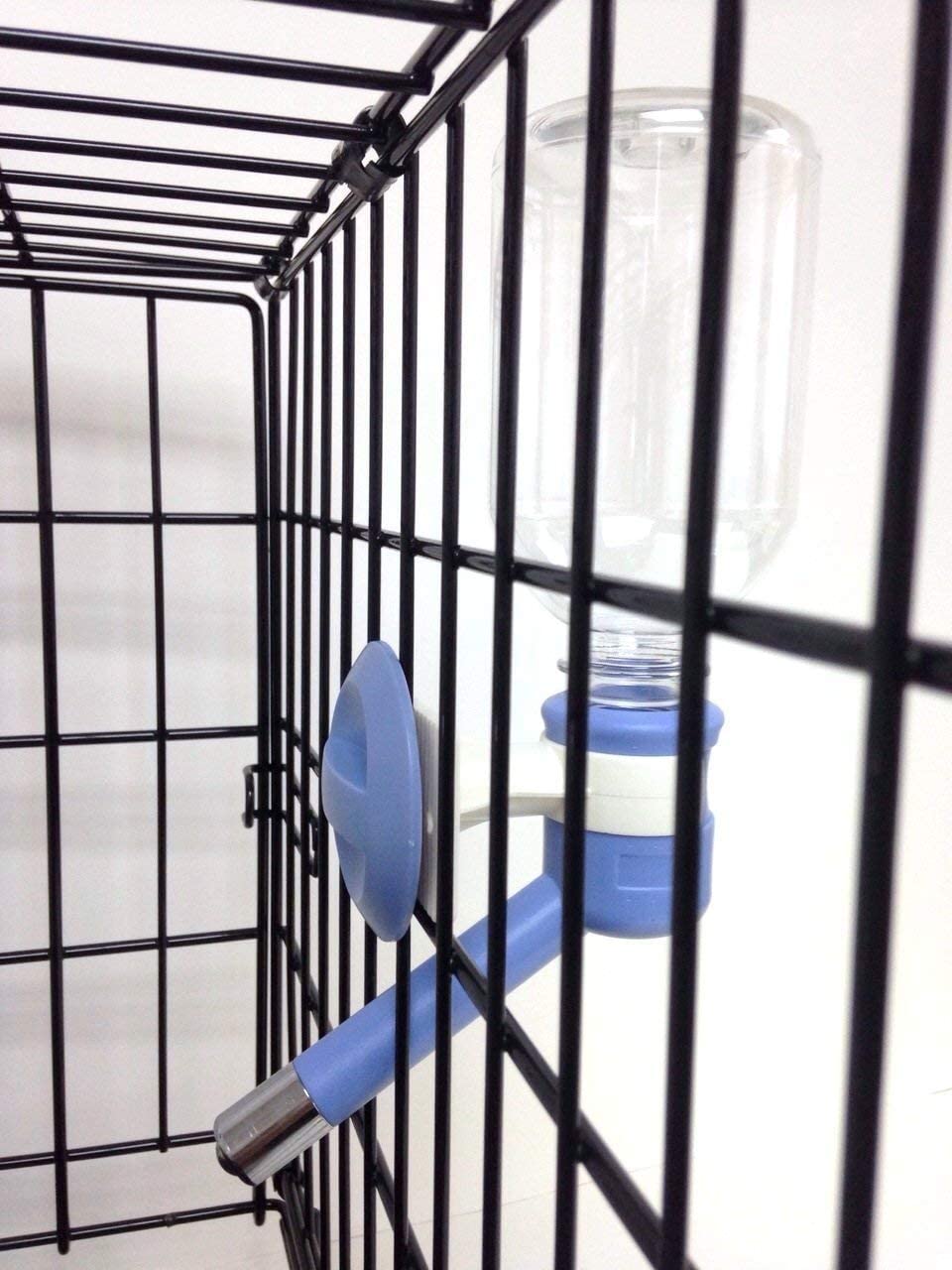 Choco Nose Patented No-Drip Dog Water Bottle/Feeder For Dogs/Cats And Other Small-Medium Sized Animals - For Cages, Crates Or Wall Mount. 10.2 Oz. Mess Free Leak-Proof Nozzle 16Mm, Blue (C590)