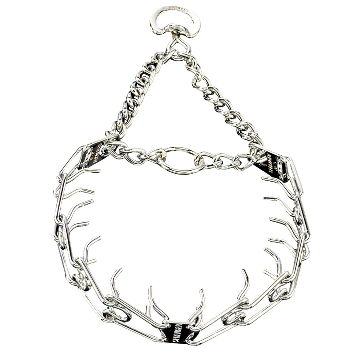 Herm Sprenger Heavyweight Prong Collar 25' Long For Necks Of Up To 22', Chrome Plated Steel