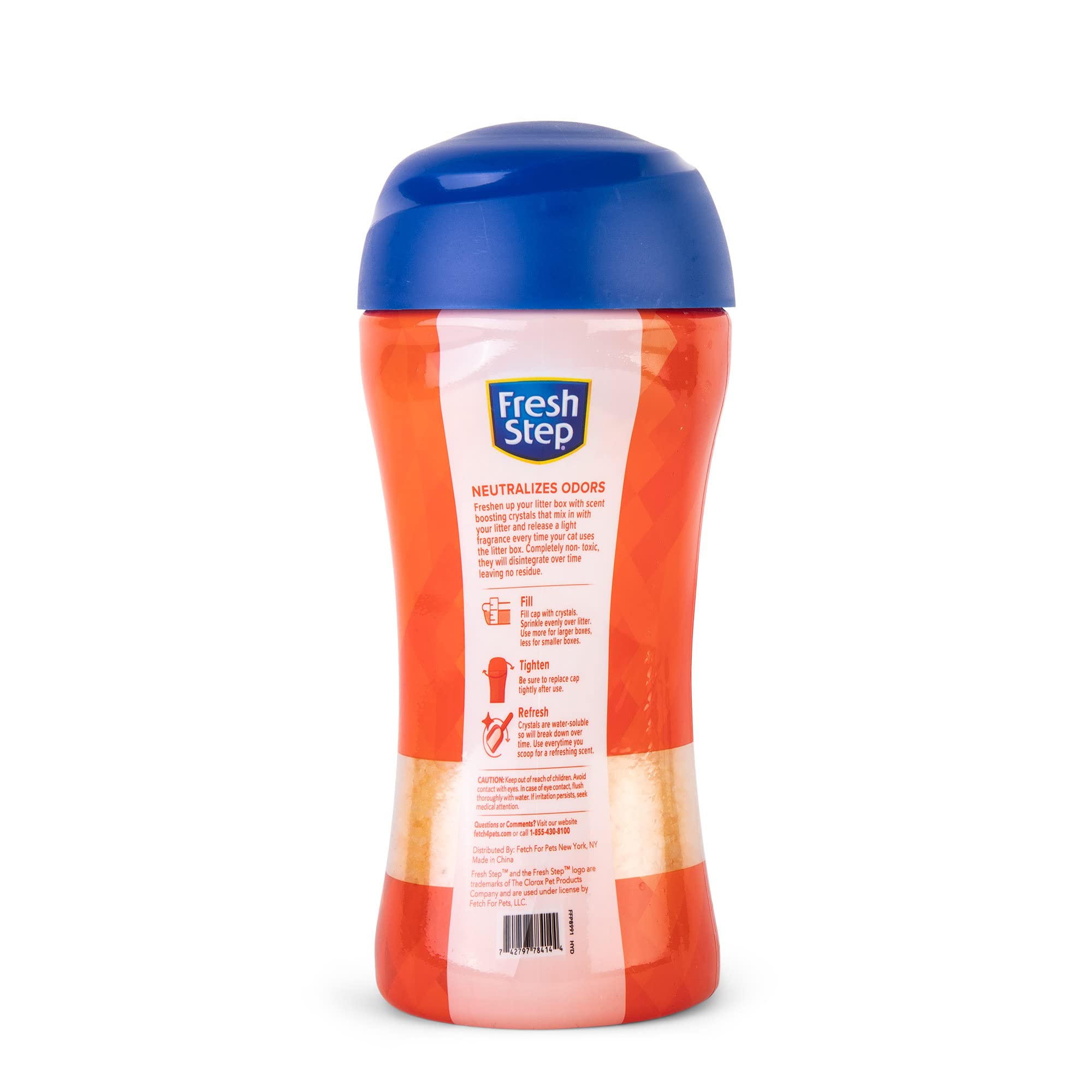 Fresh Step Cat Litter Crystals In Summer Breeze Scent | Cat Litter Box Deodorizer | Combats Cat Odors And Neutralizes Smells To Keep Your Home Clean, 15 Ounces - 3 Pack (Packaging May Vary)