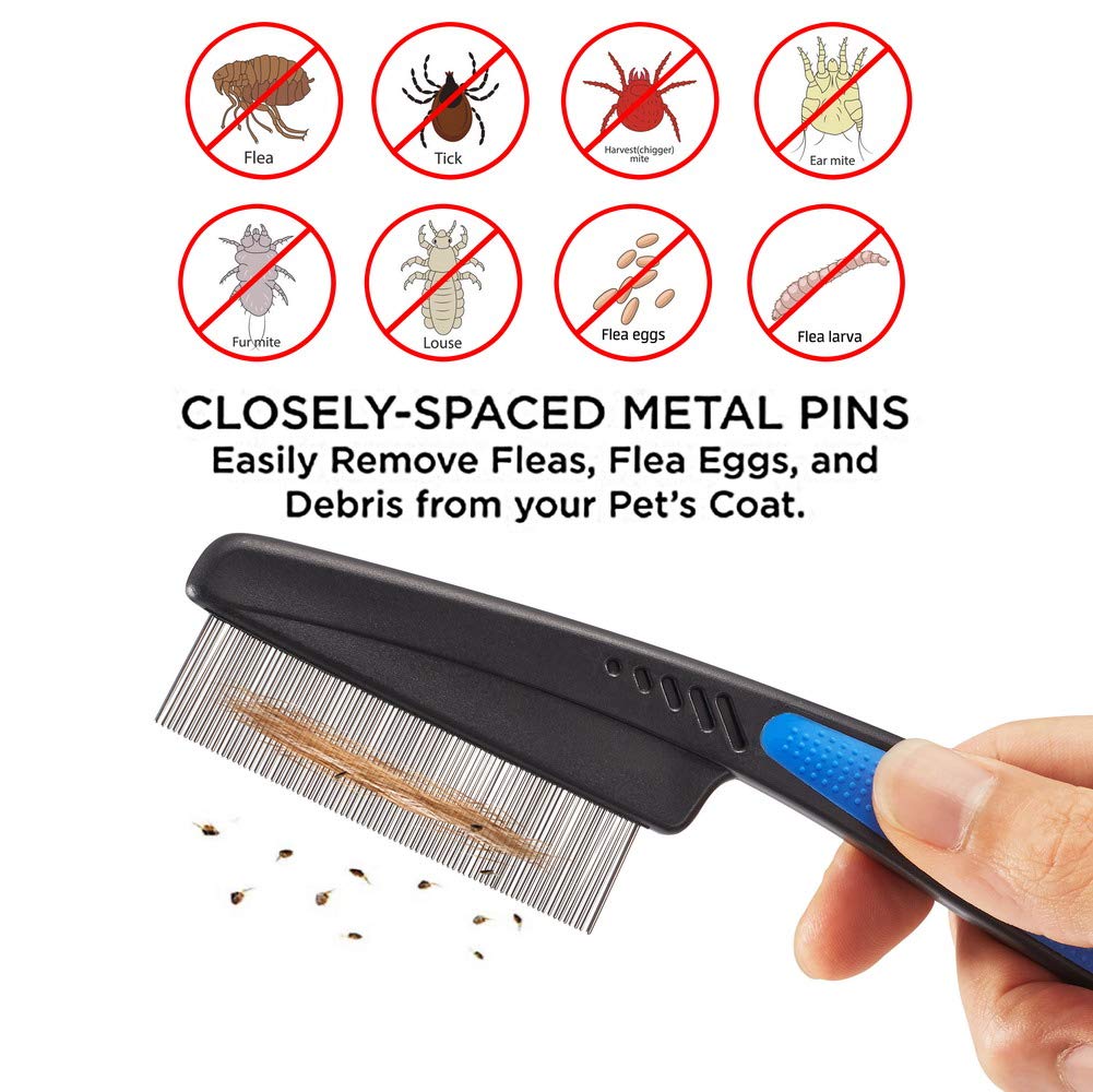 Cat Comb,Pet Comb Laiannwell Professional Grooming Comb For Dog/Cat/Small Pets(3 Packs)